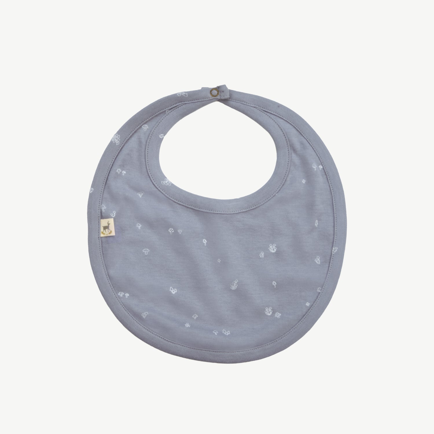 Snap Bib - Mushrooms Slate Gray