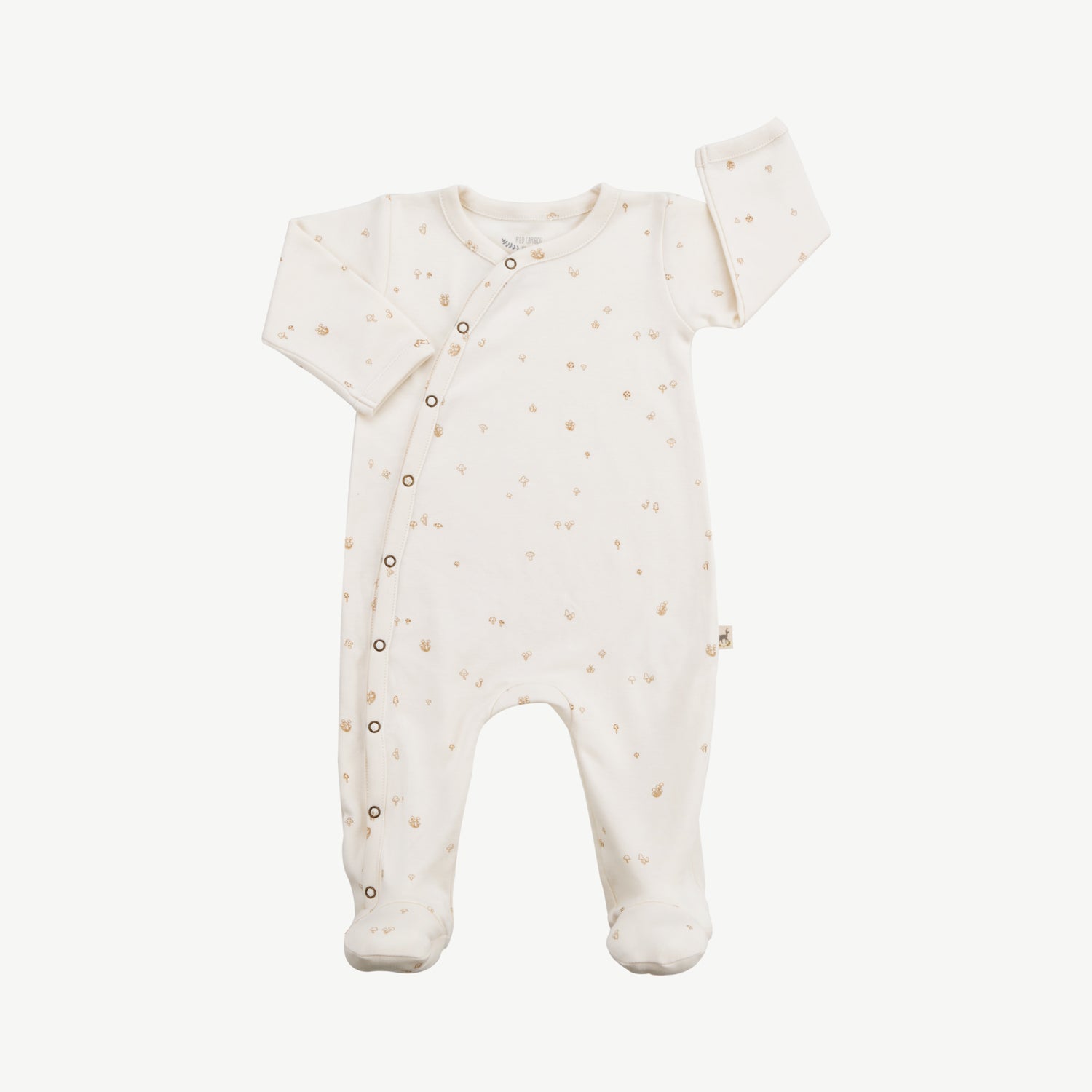 Footed Jumpsuit - Mushrooms Ivory