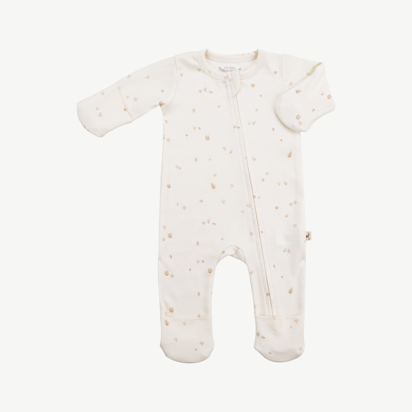 Zippered Jumpsuit - Mushrooms Ivory