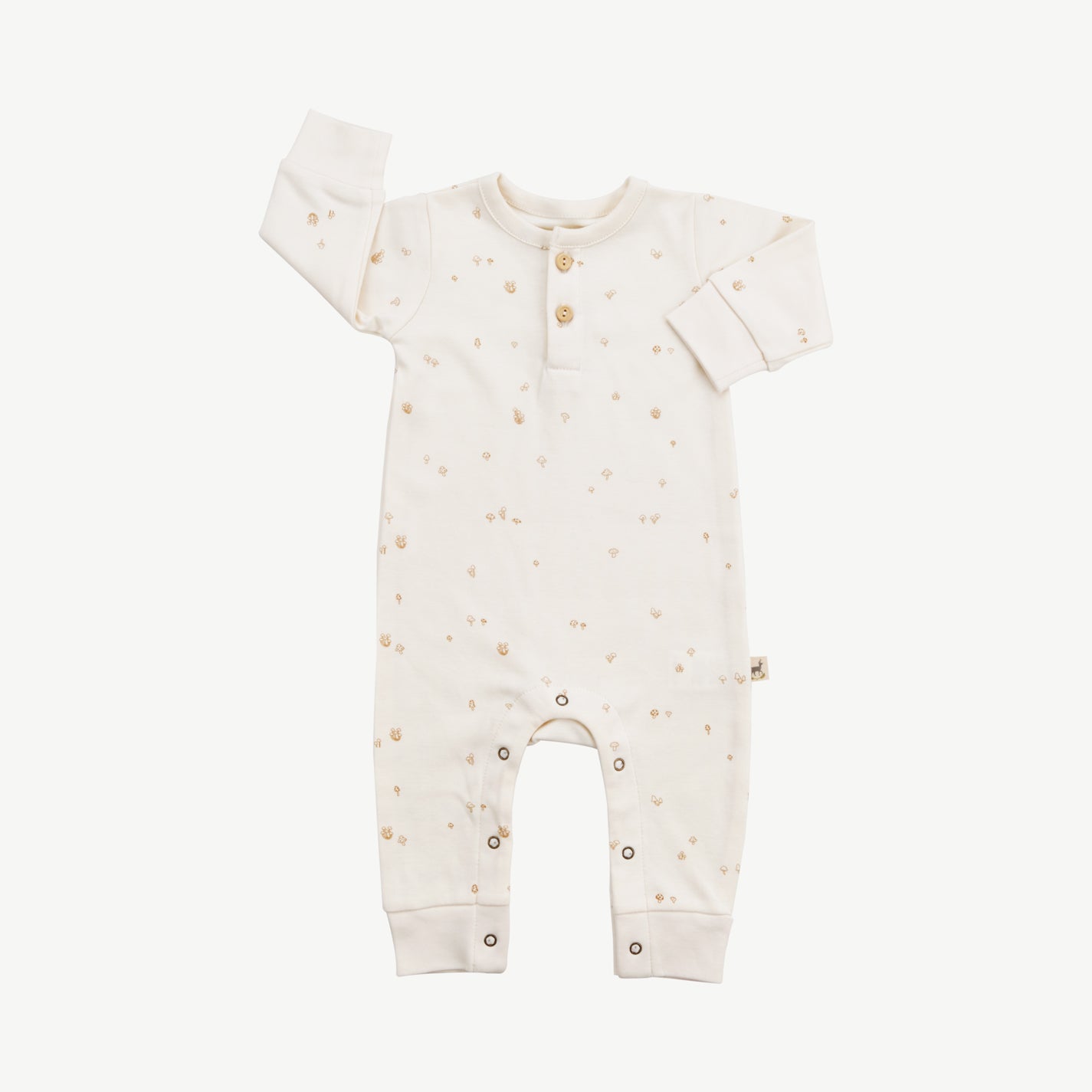 Buttons Jumpsuit - Mushrooms Ivory