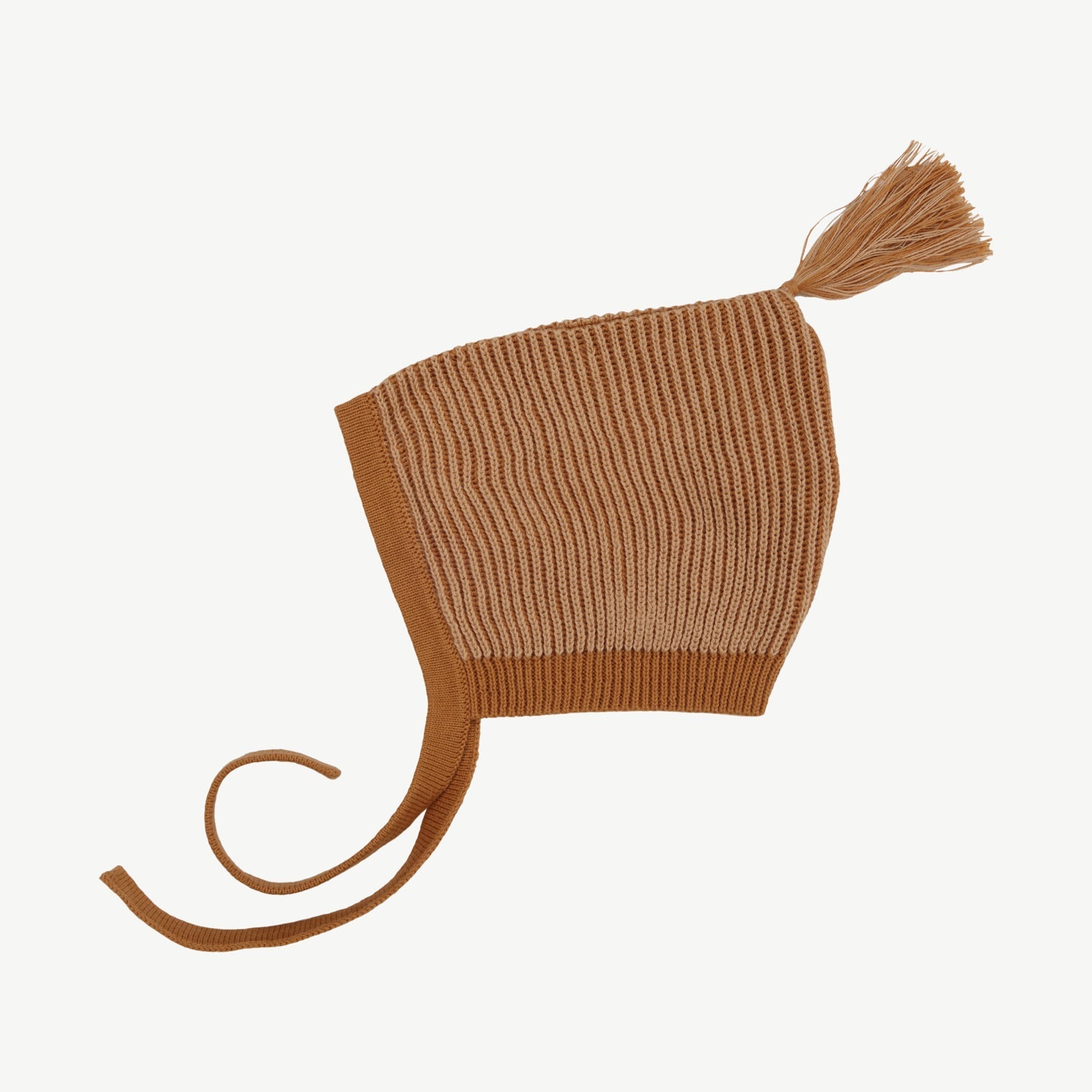 Knit Bonnet - Two-tone Beige