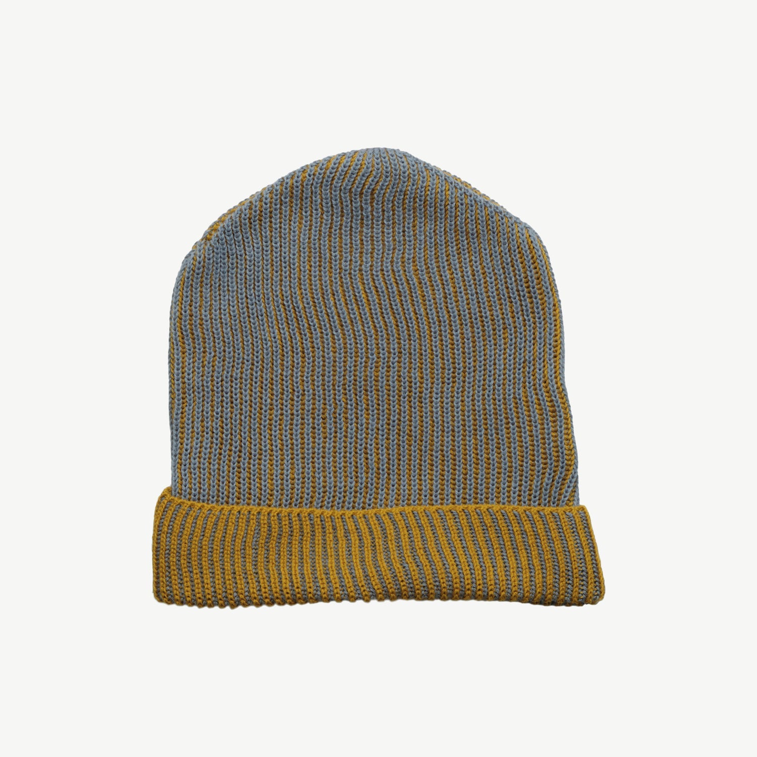Knit Beanie - Two-tone Mustard