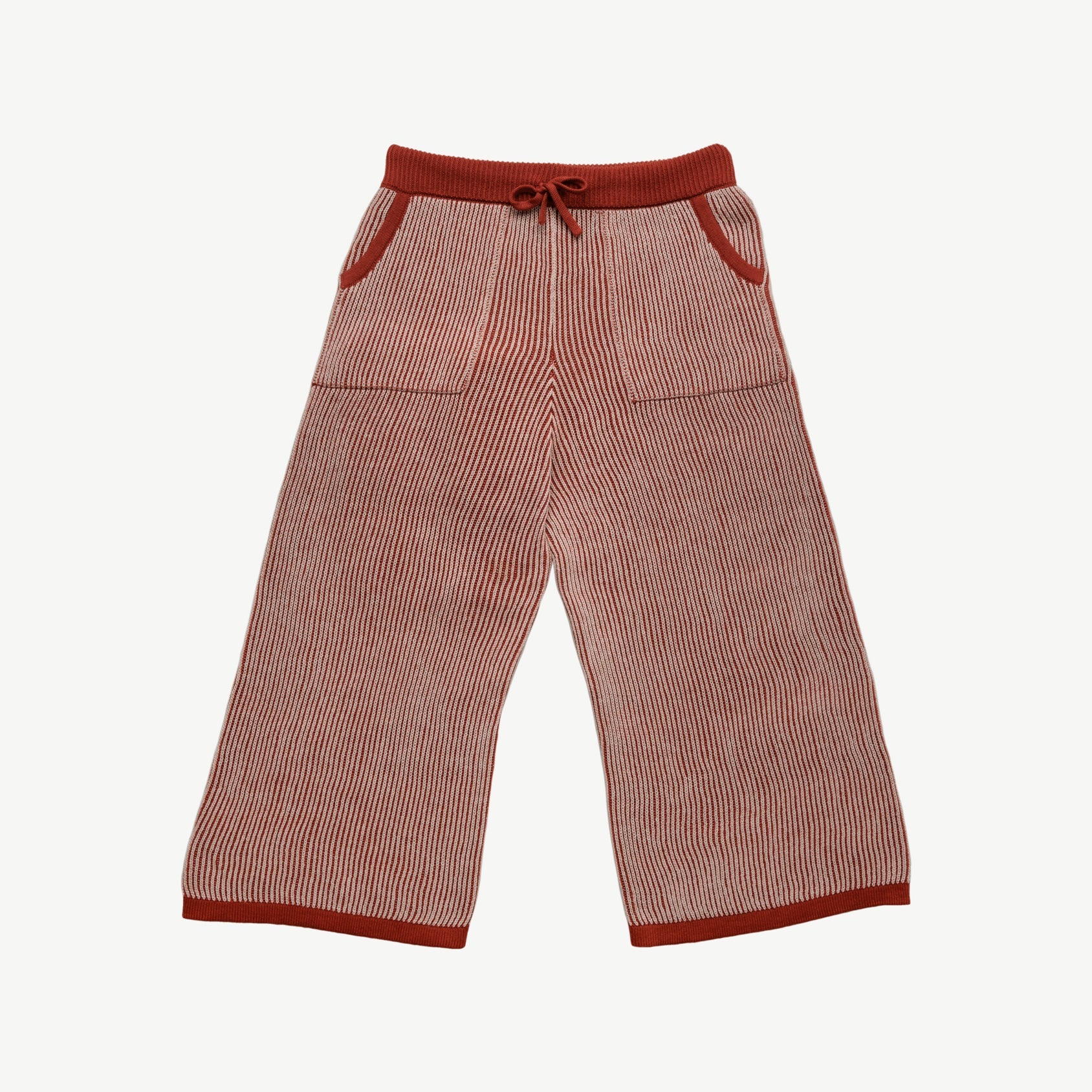 Knit Baggy Pants - Two-tone Ketchup