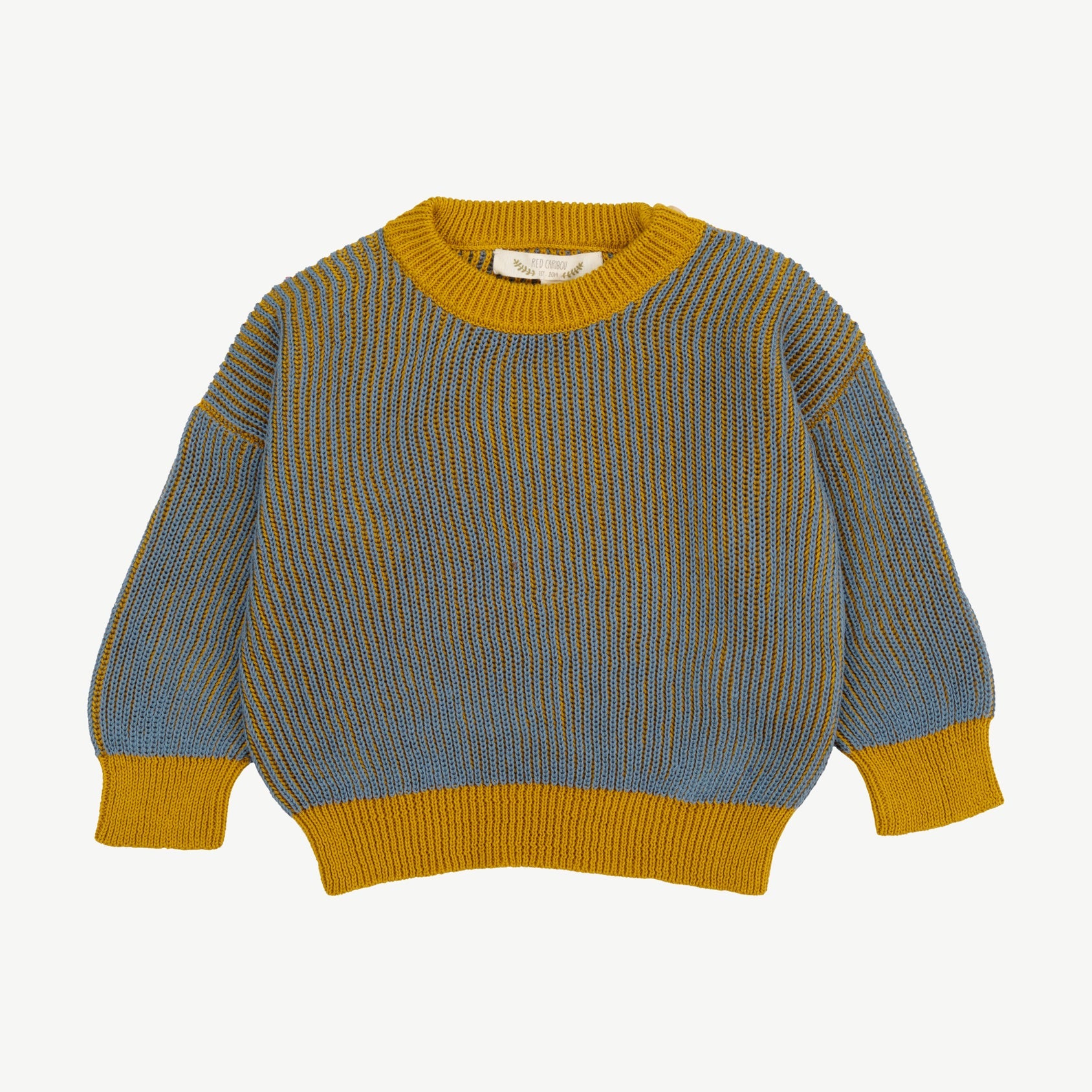 Knit Sweater - Two-tone Mustard