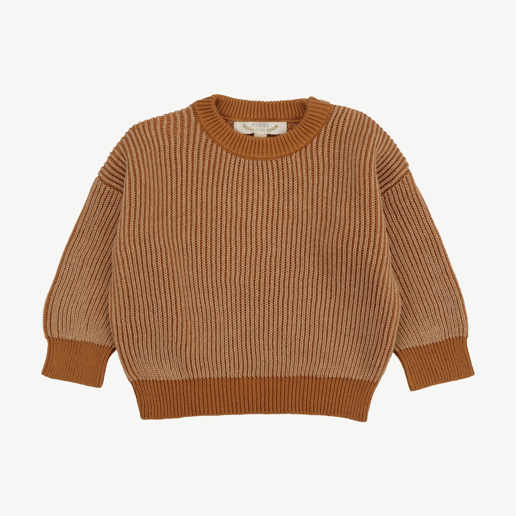 Knit Sweater - Two-tone Beige