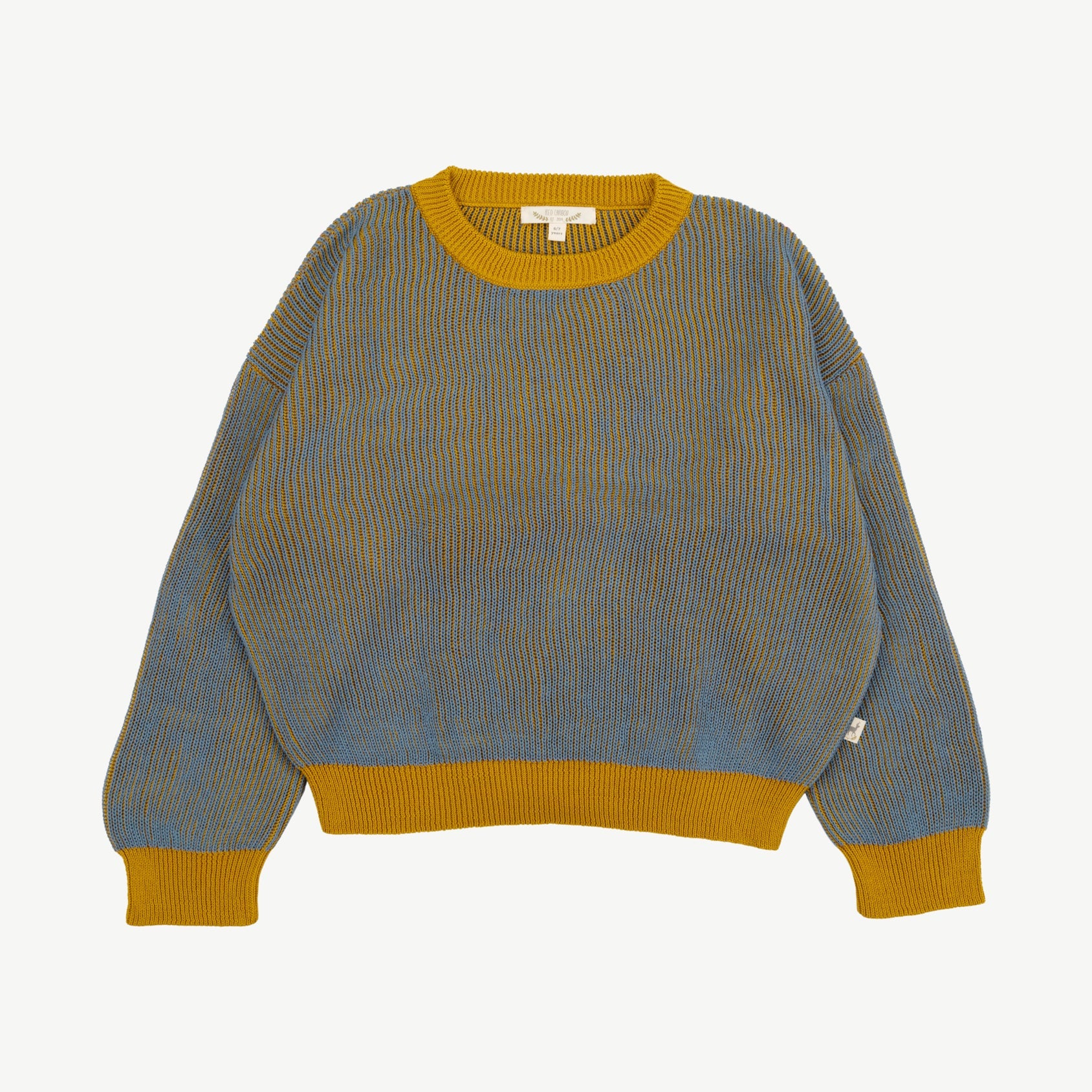 Knit Sweater - Two-tone Mustard