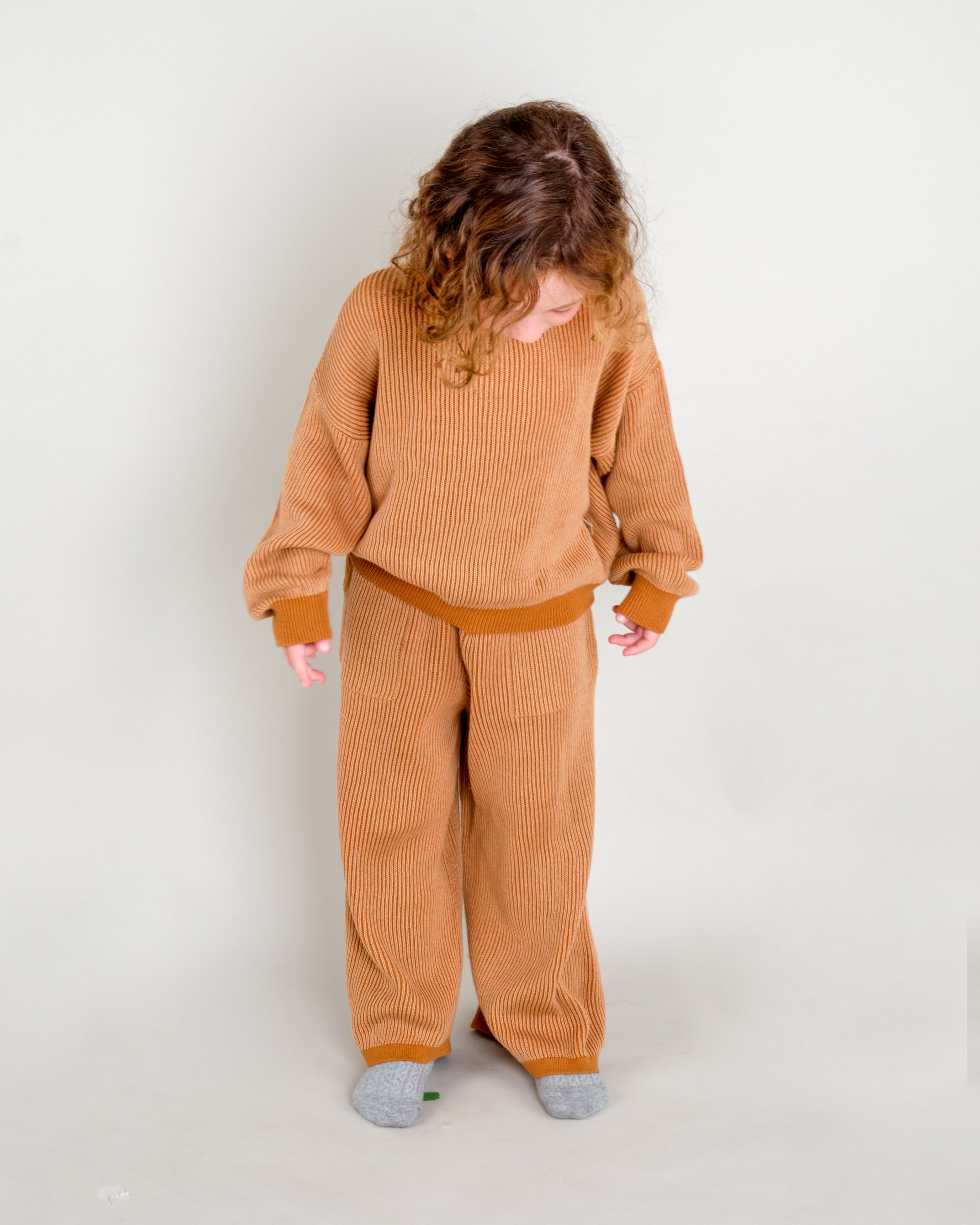 Knit Sweater - Two-tone Beige