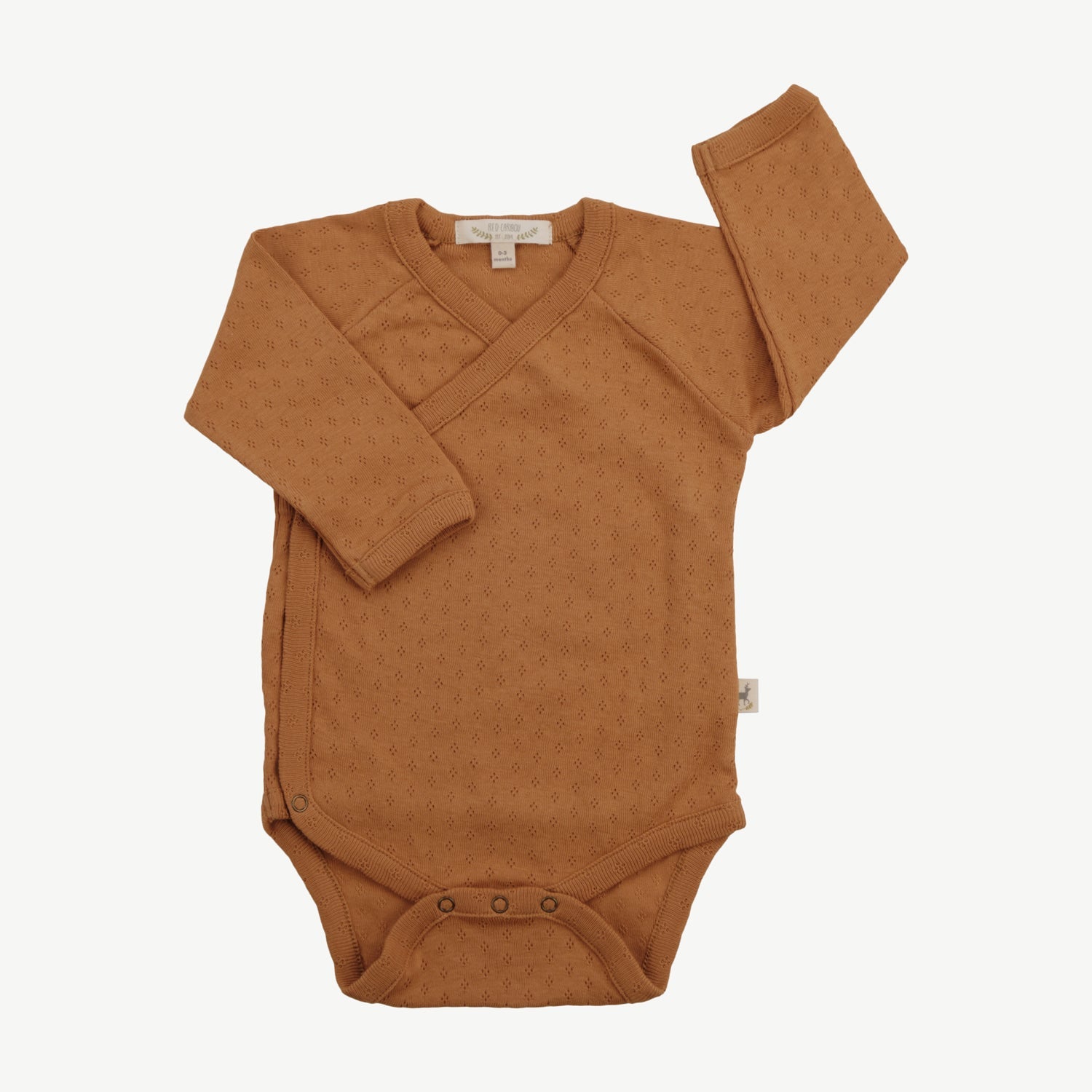 Kimono Onesie - Pointelle Copper