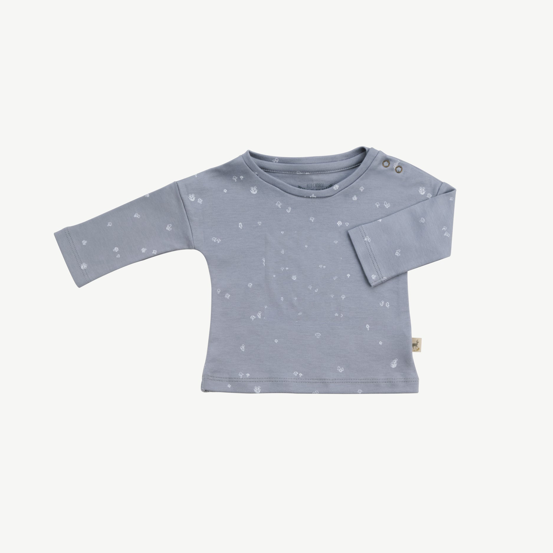 Long Sleeve T-shirt - Mushrooms Slate Gray