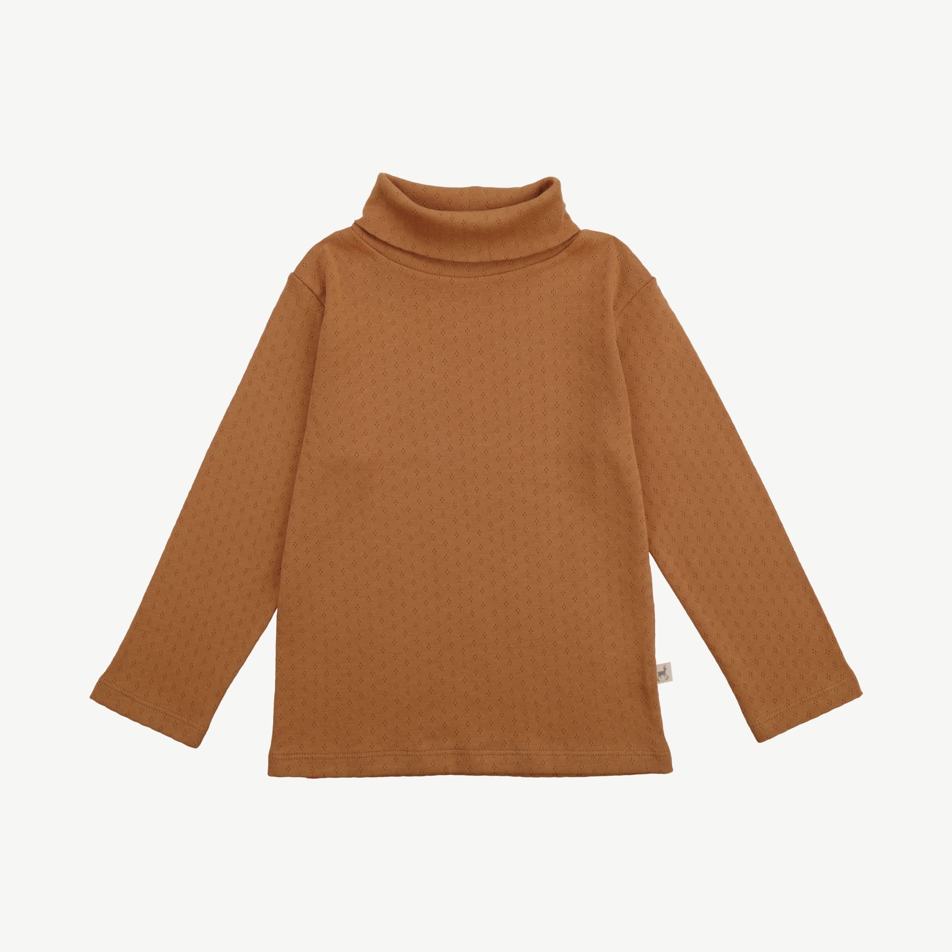 Turtleneck Top - Pointelle Copper