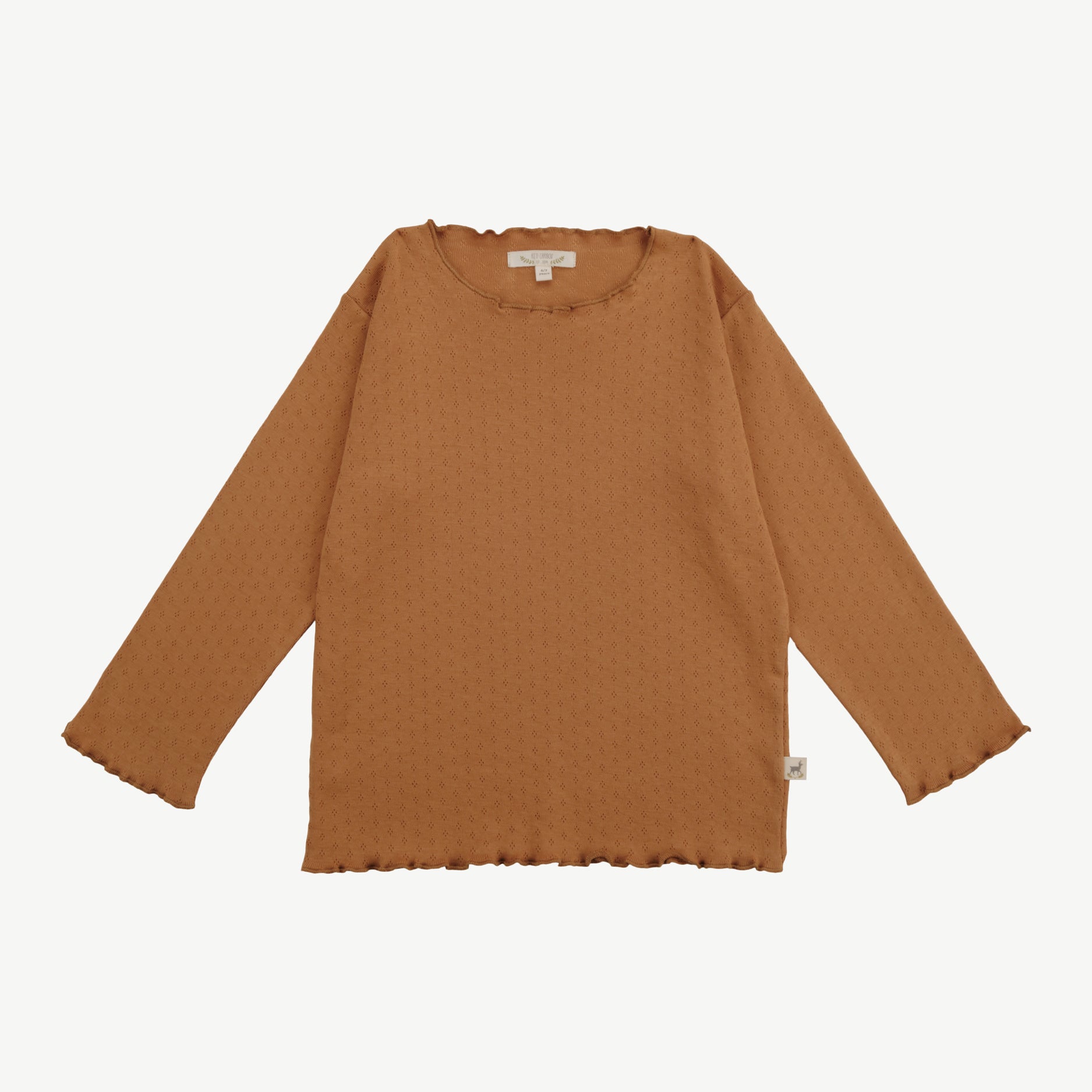 Long Sleeve T-shirt - Pointelle Copper