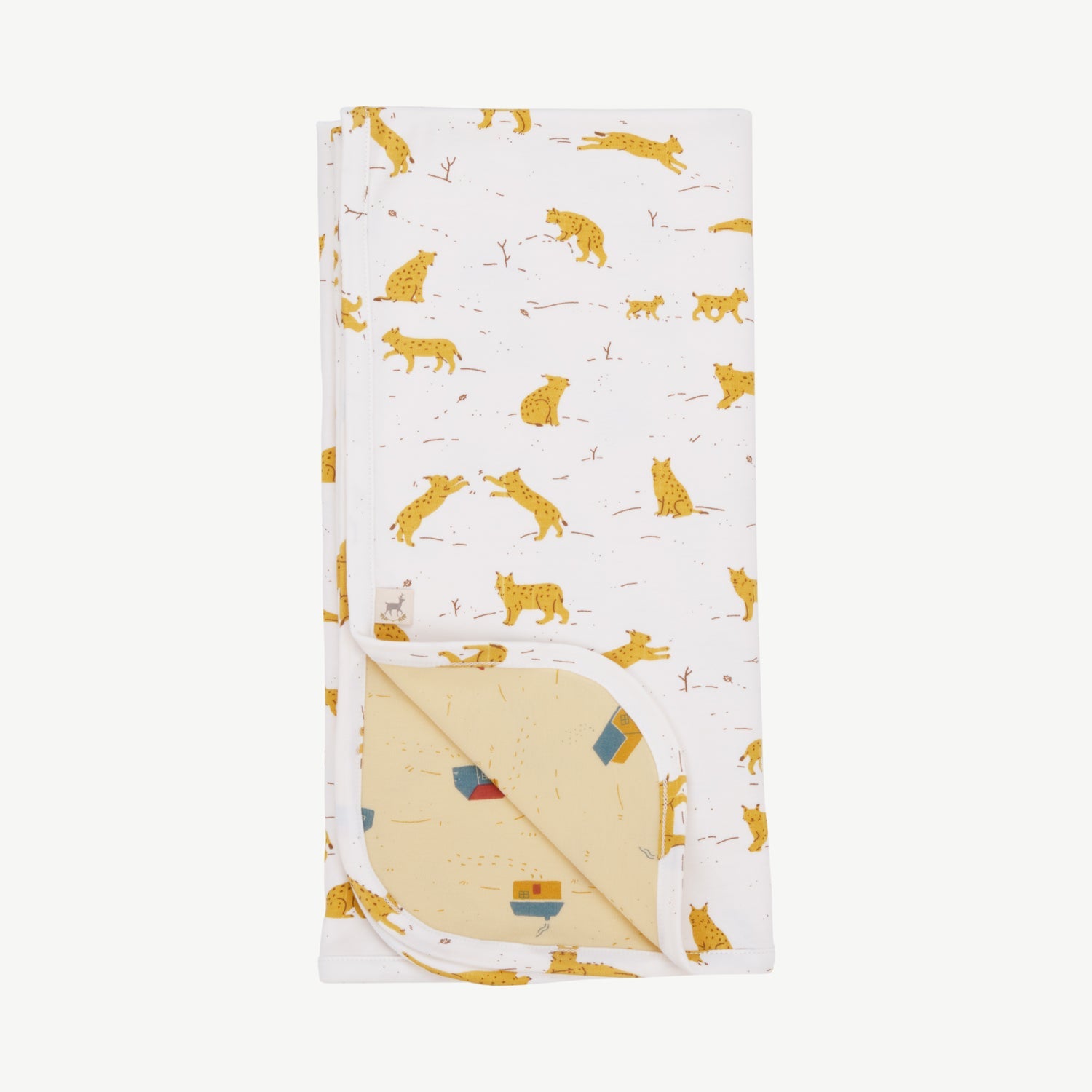 Reversible Blanket - Wildcat Wonderland Ivory