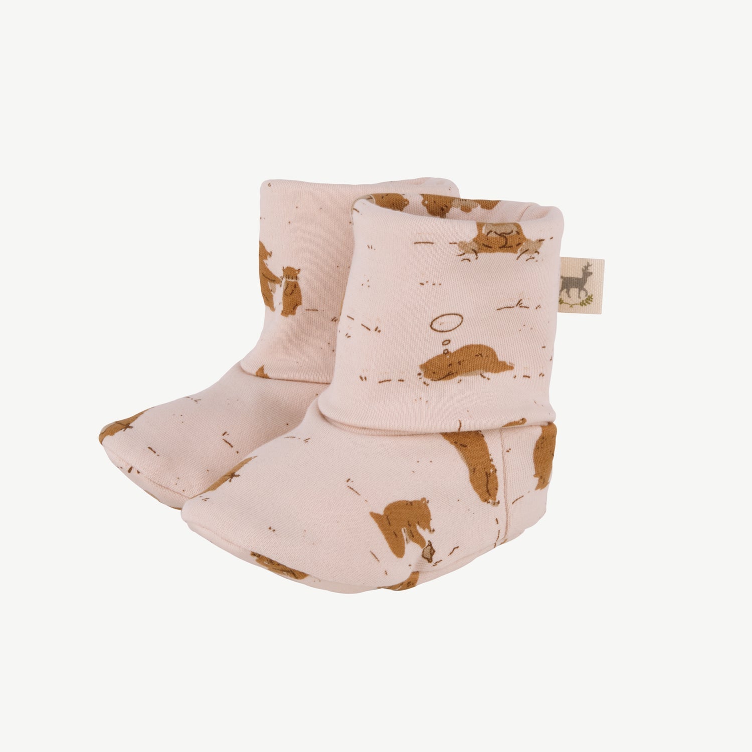 Booties - Cozy Bears Soft Peach