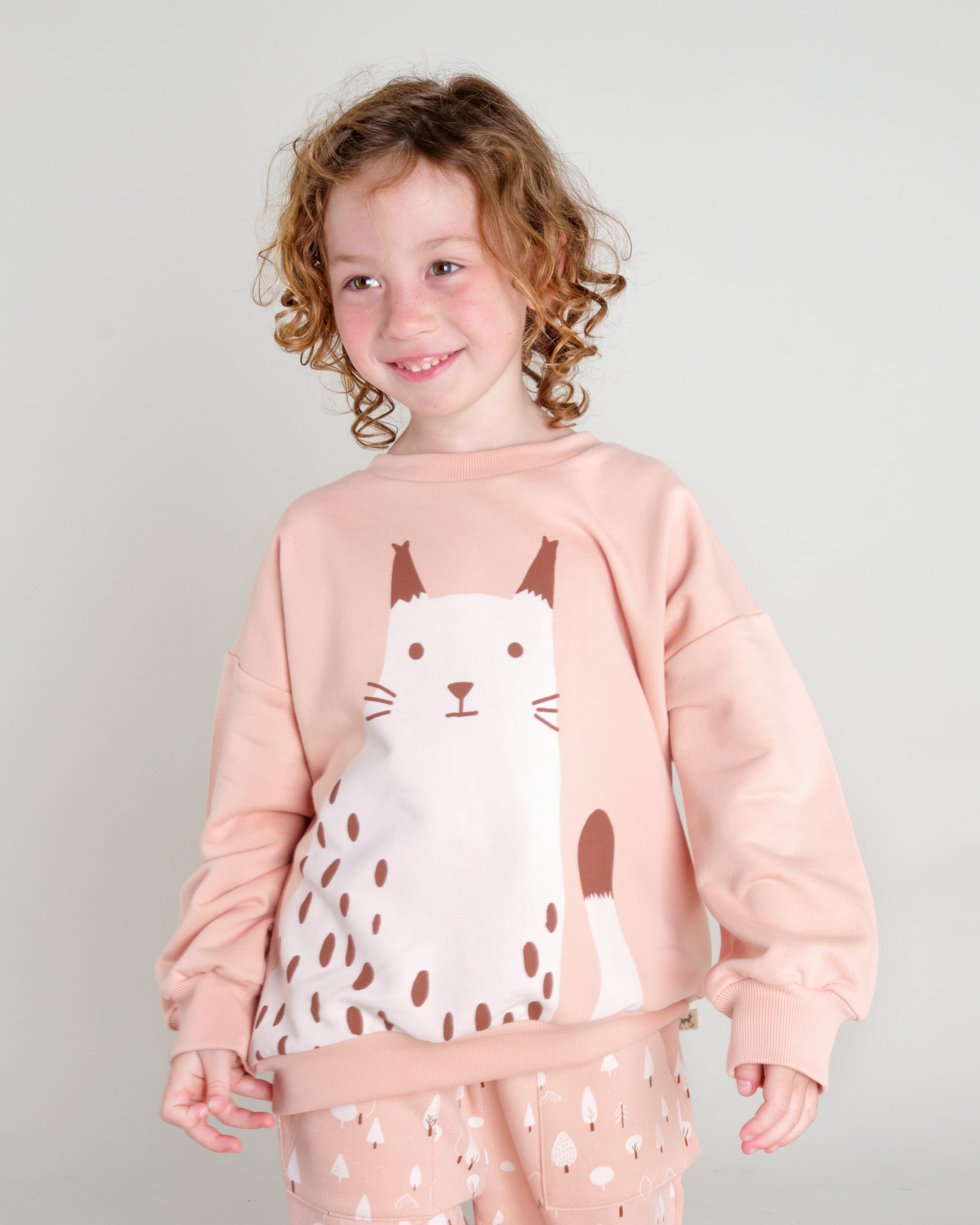 Sweatshirt - Wildcat Wonderland Light Coral
