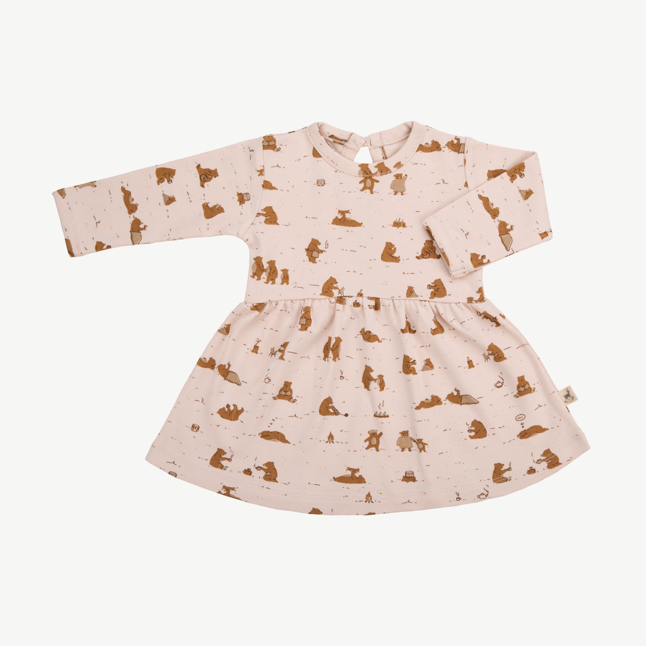 Dress - Cozy Bears Soft Peach