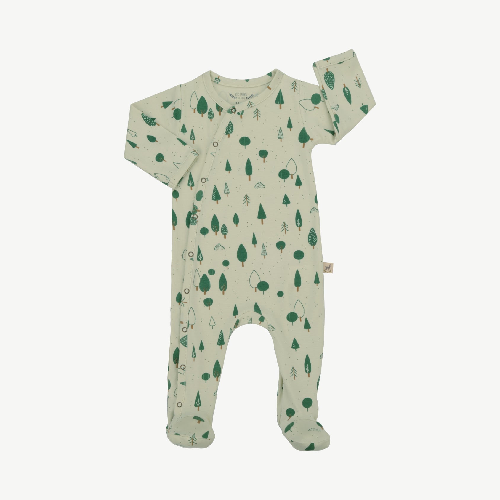 Footed Jumpsuit - Wintergreen Mint Cream