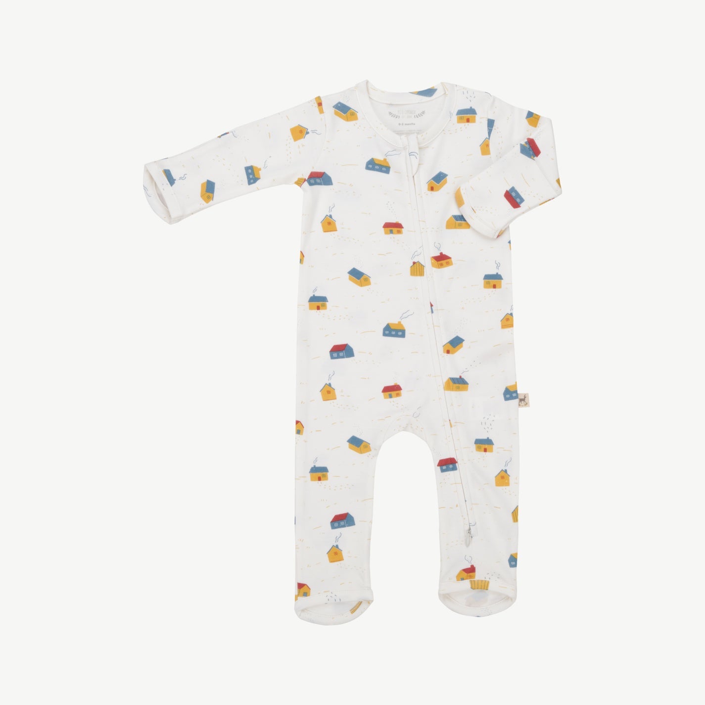 Zippered Jumpsuit - Tiny Houses Ivory