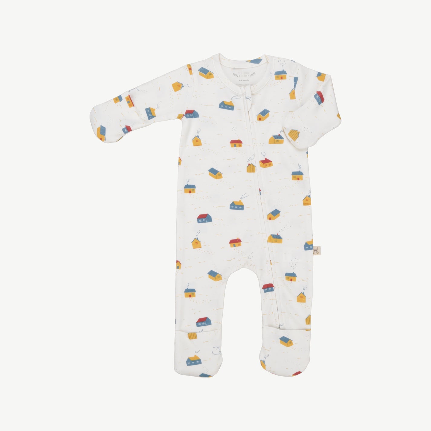 Zippered Jumpsuit - Tiny Houses Ivory