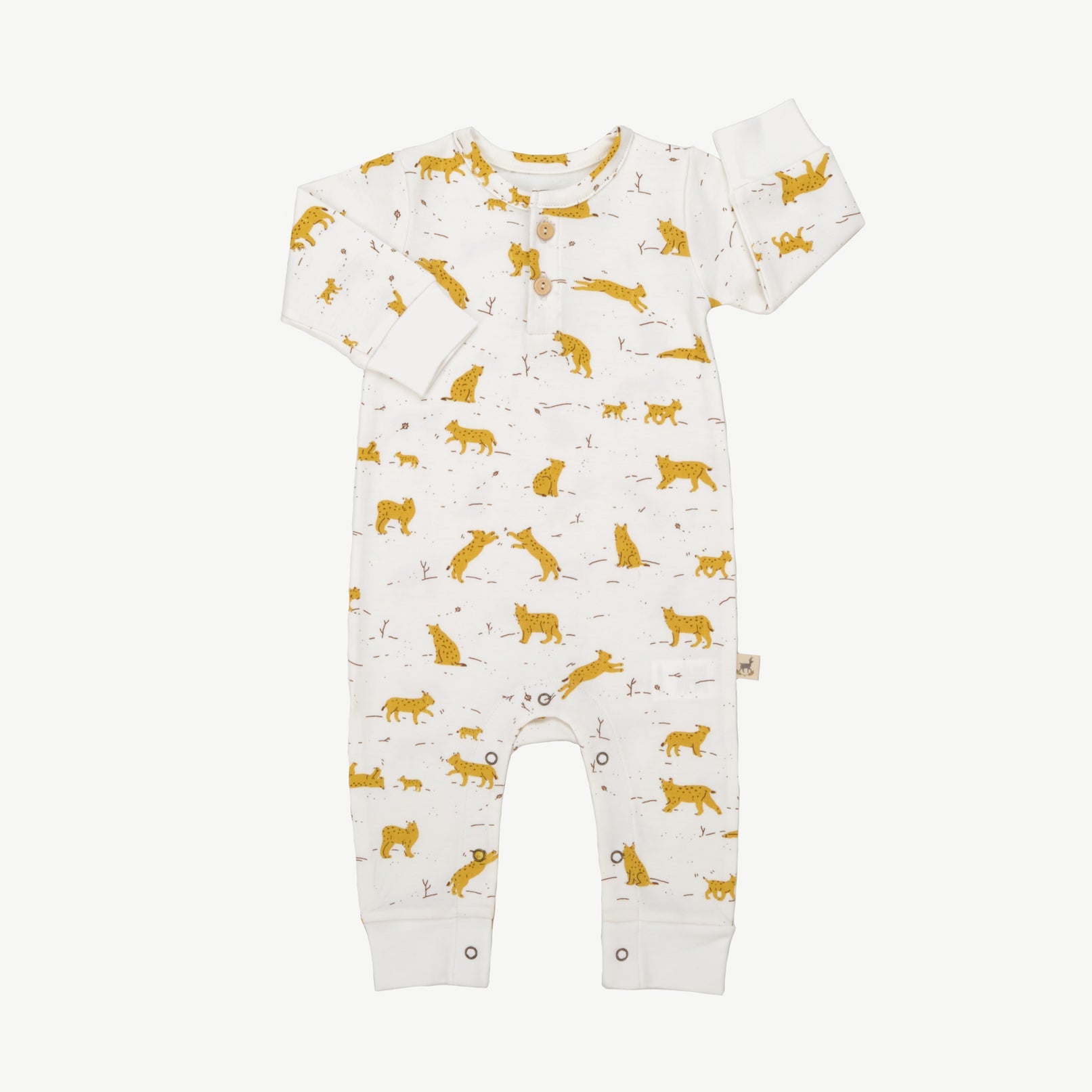 Buttons Jumpsuit - Wildcat Wonderland Ivory
