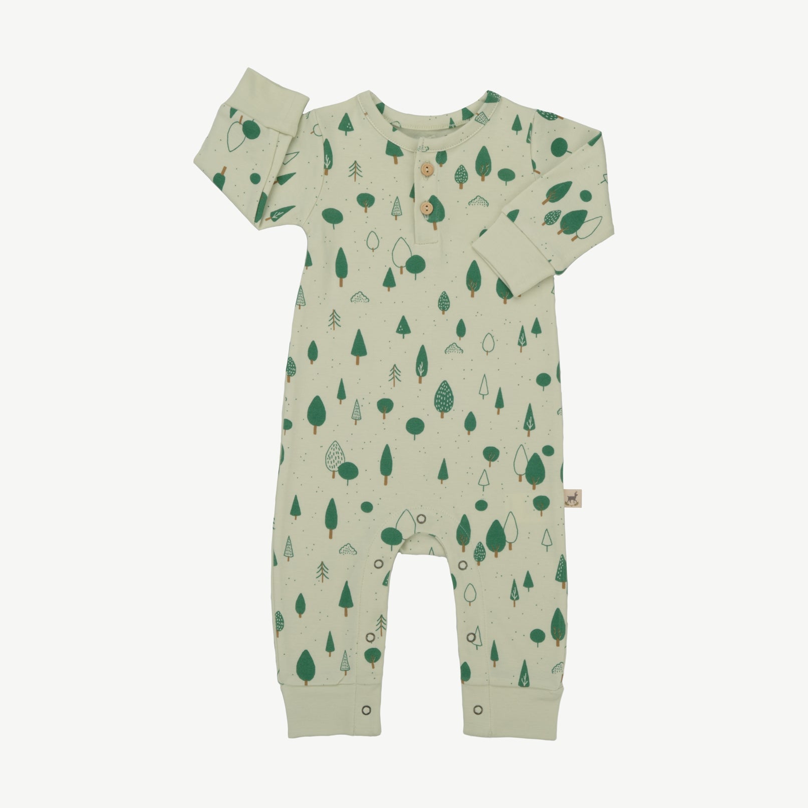 Buttons Jumpsuit - Wintergreen Mint Cream