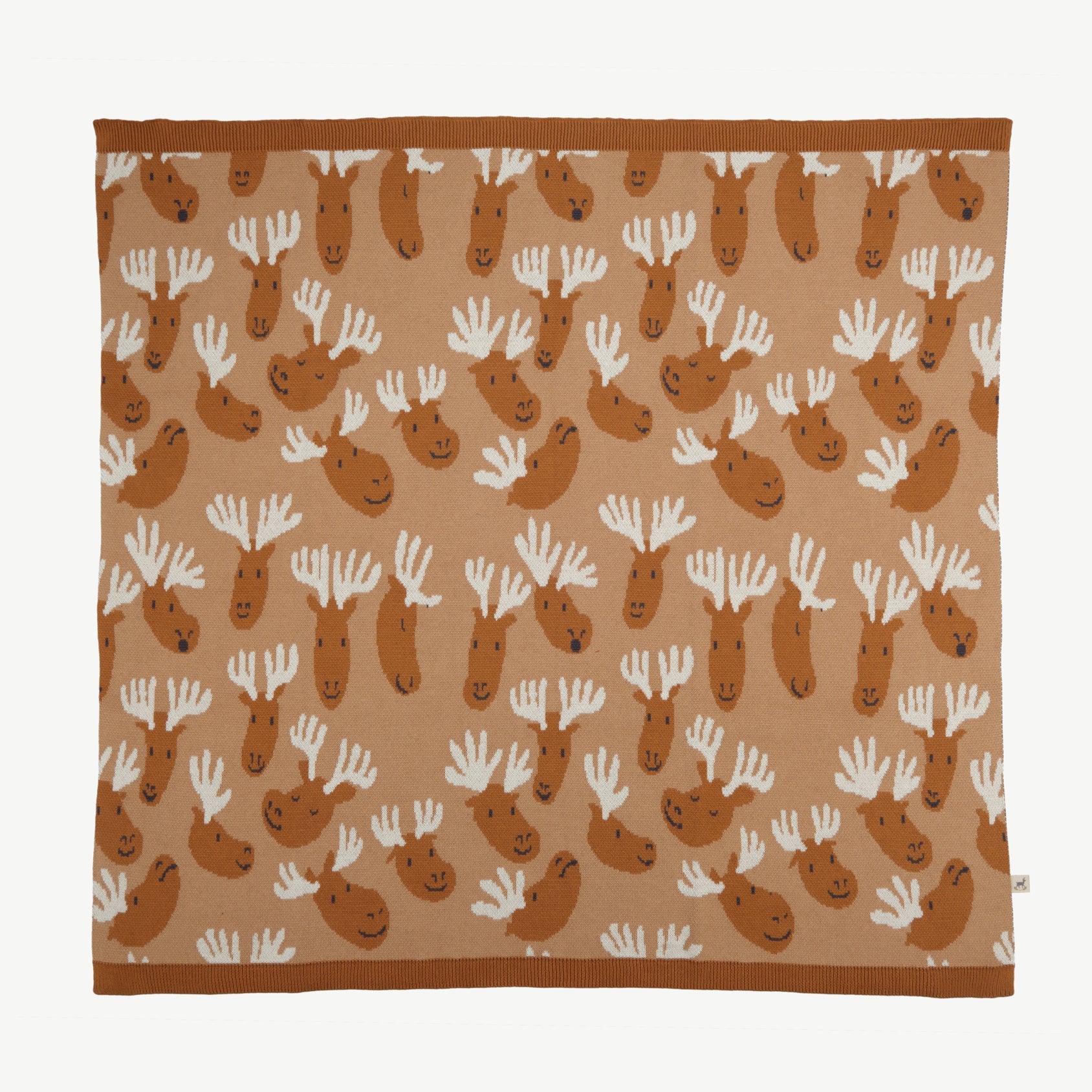 Knit Blanket - Moose Mosaic Beige