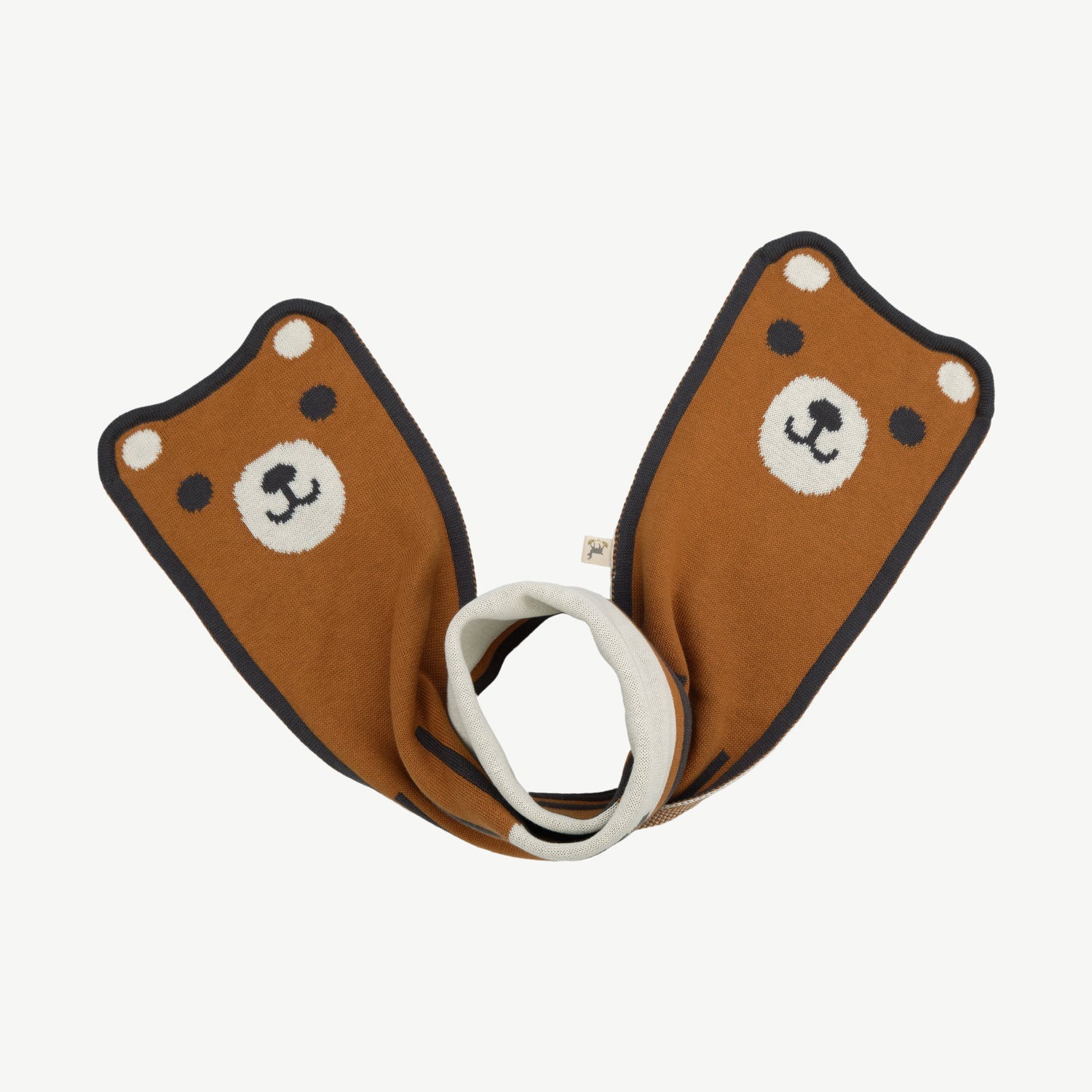 Knit Scarf - Cozy Bears Copper