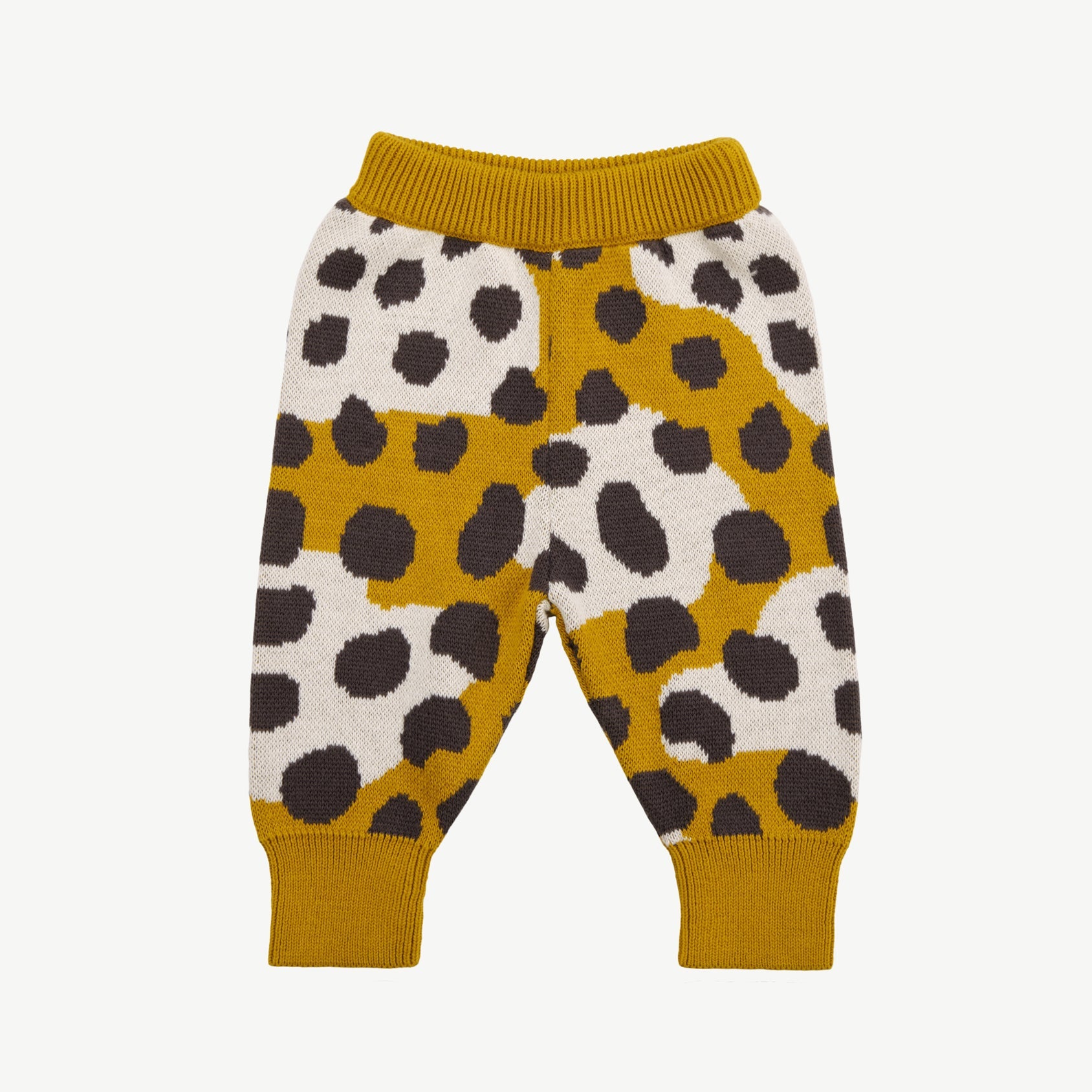 Knit Pants - Animal Print Mustard