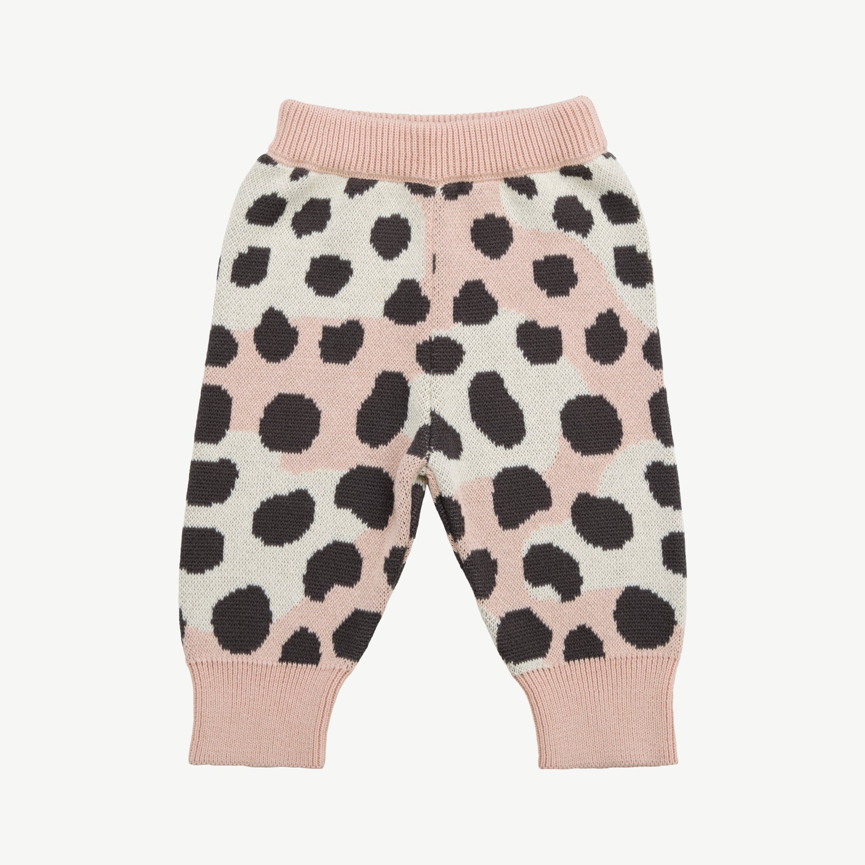 Knit Pants - Animal Print Light Pink