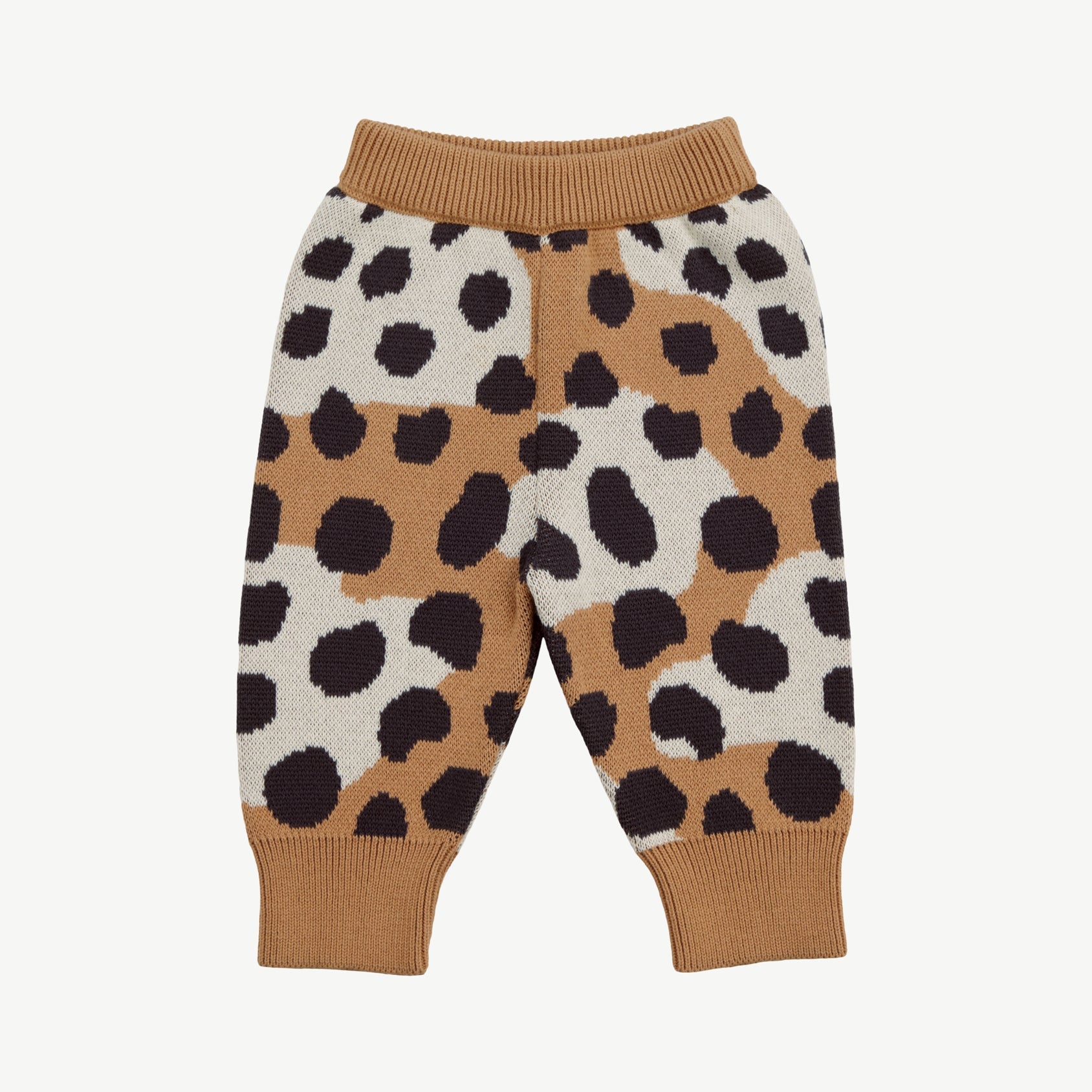 Knit Pants - Animal Print Beige