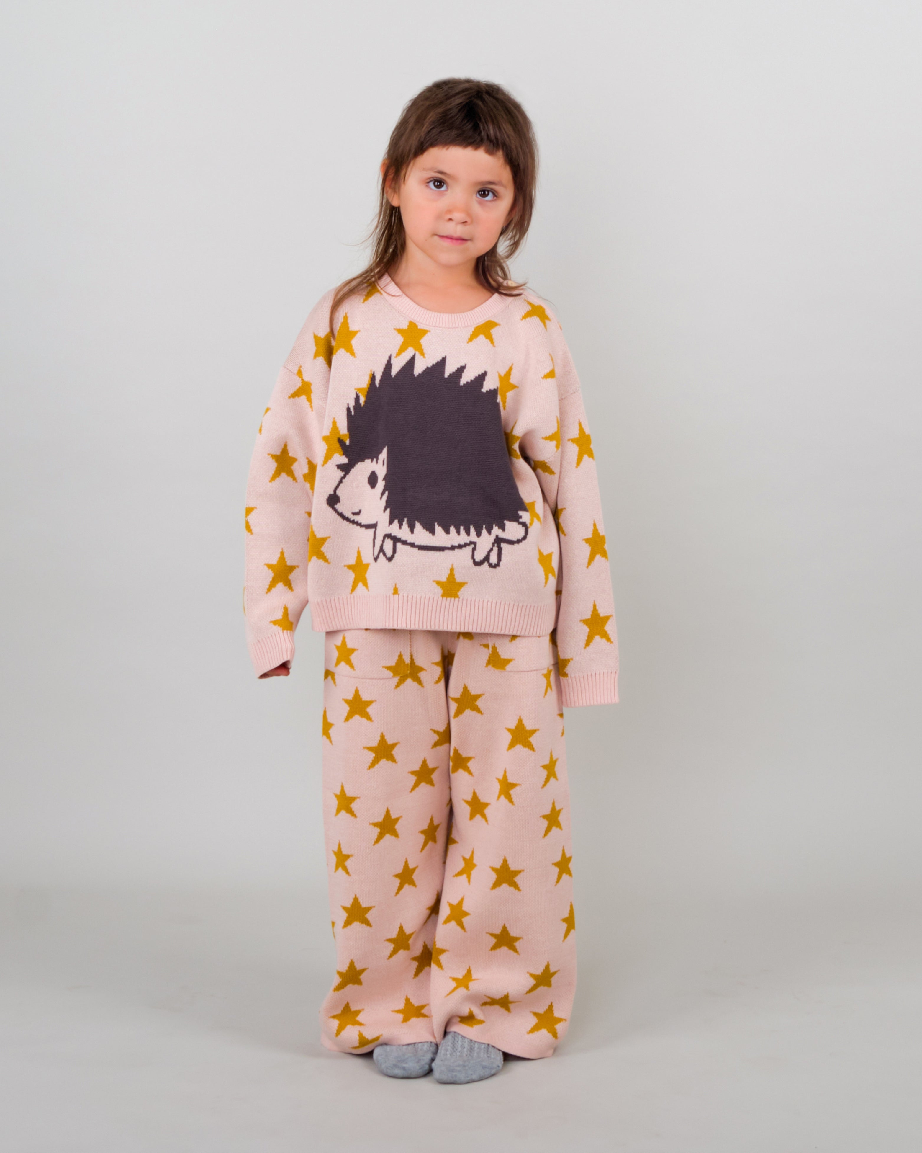 Knit Baggy Pants - Clear Night Light Pink