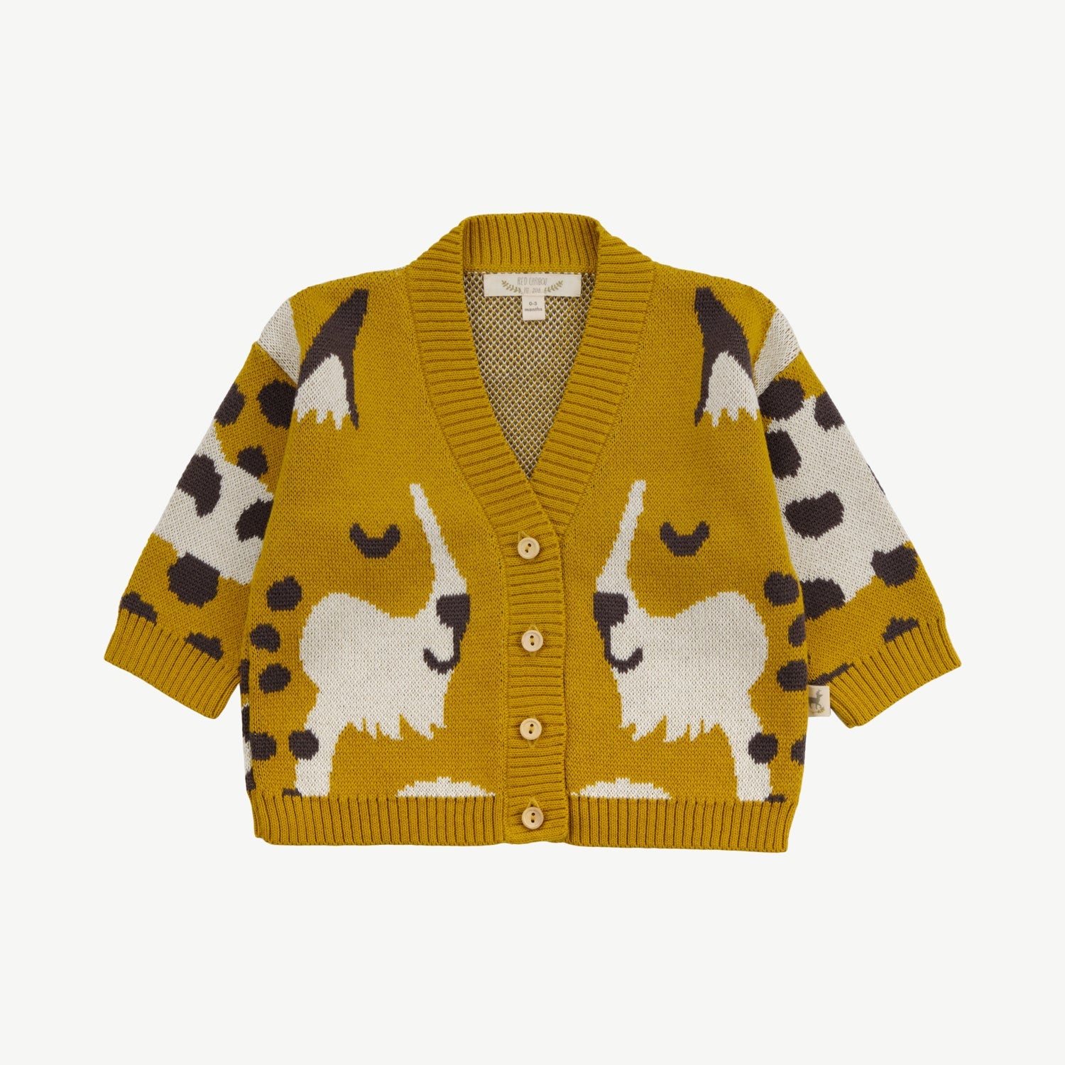 Knit Cardigan - Wildcat Wonderland Mustard