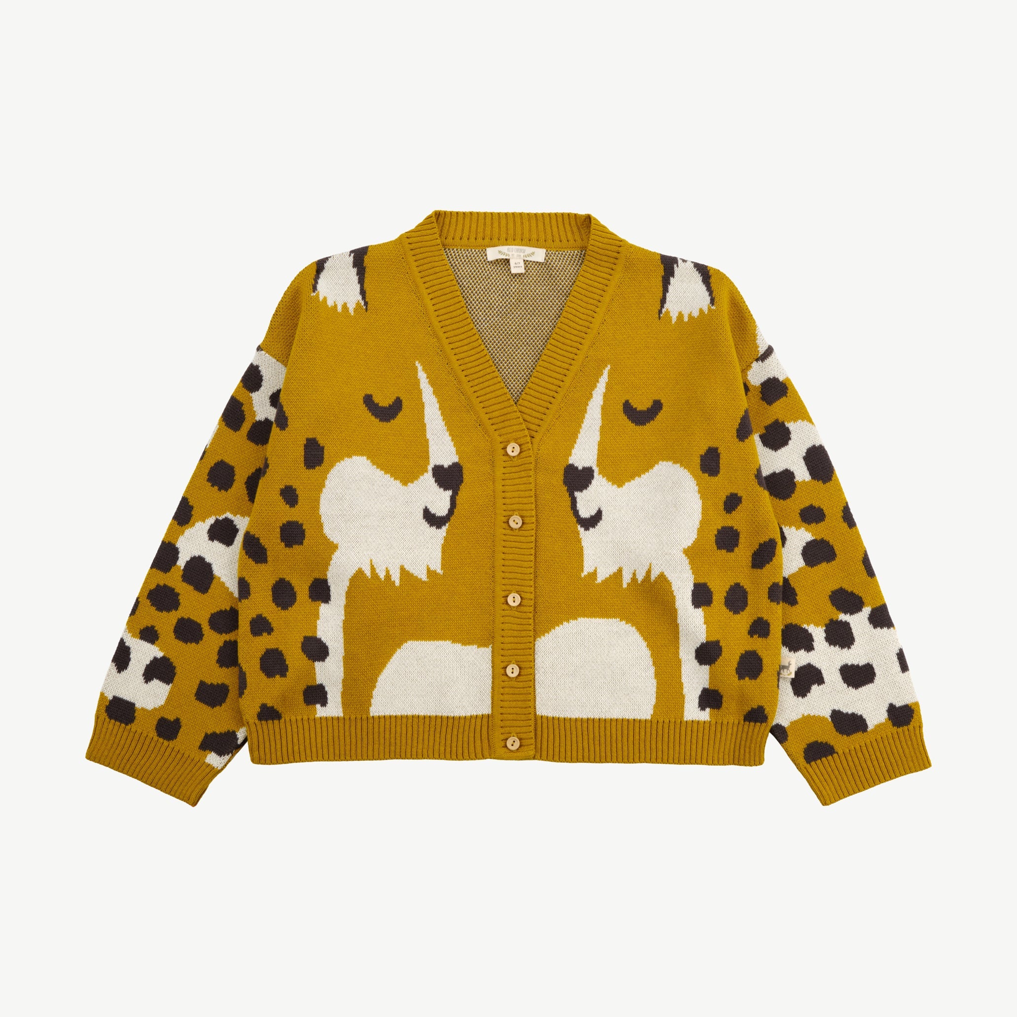 Knit Cardigan - Wildcat Wonderland Mustard