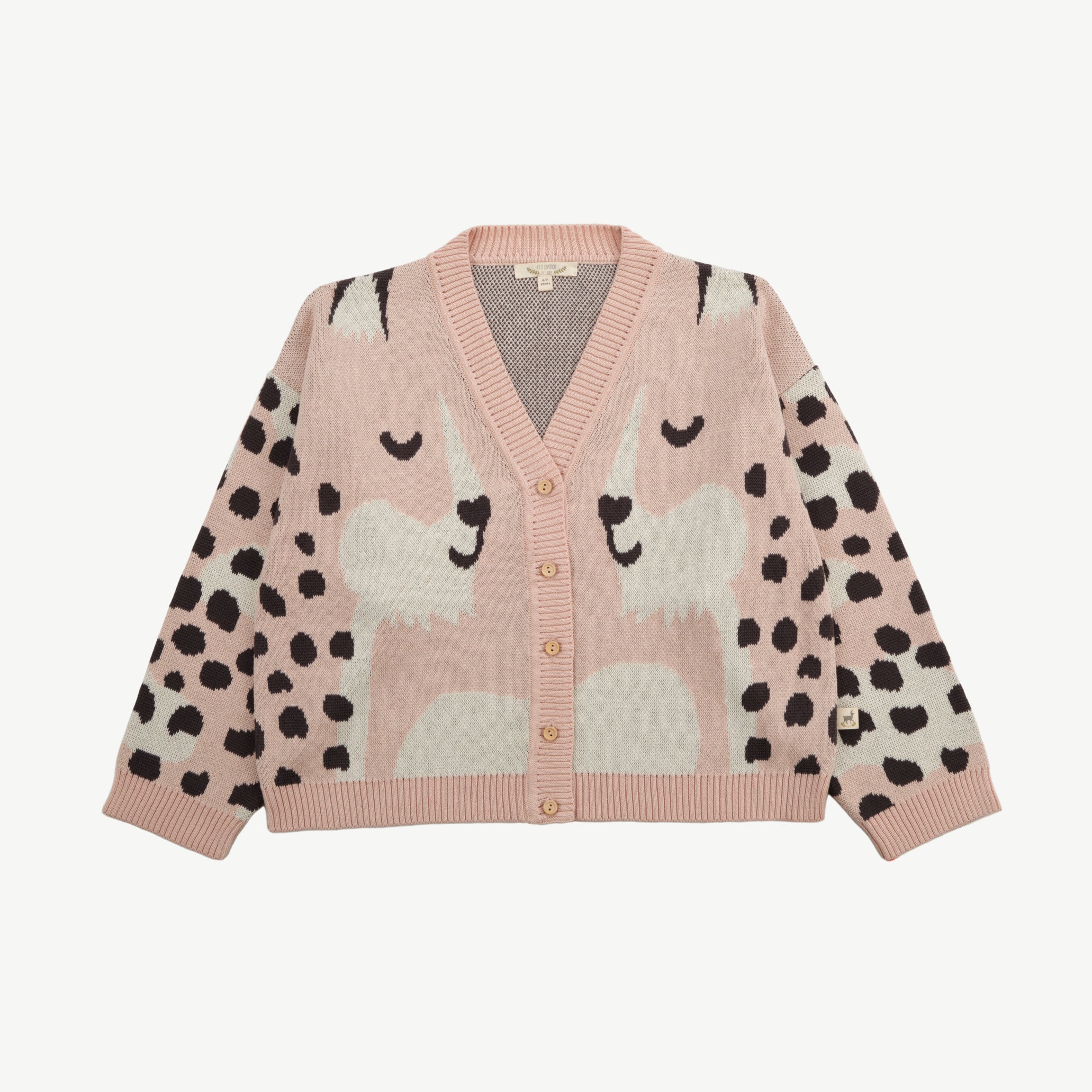 Knit Cardigan - Wildcat Wonderland Light Pink