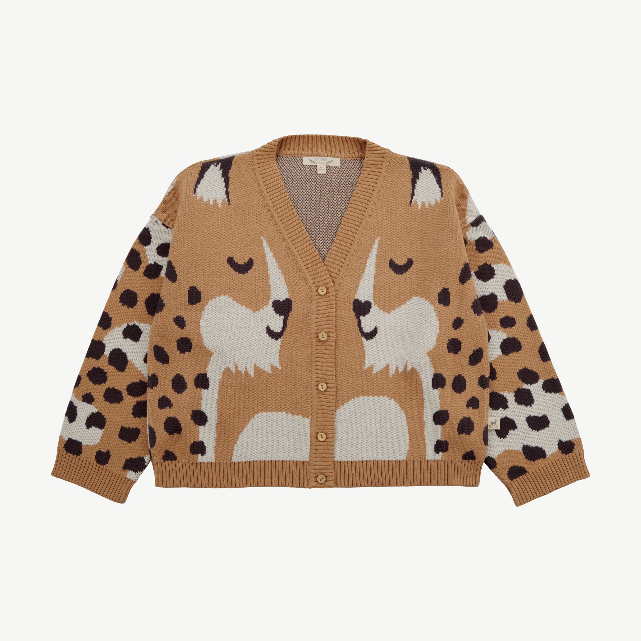 Knit Cardigan - Wildcat Wonderland Beige