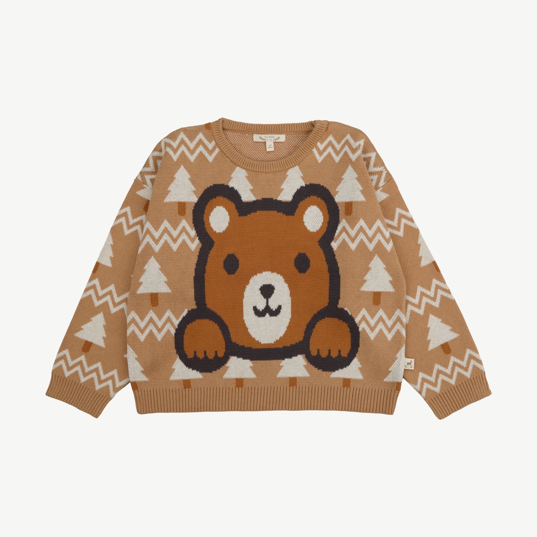 Knit Sweater - Cozy Bears Copper