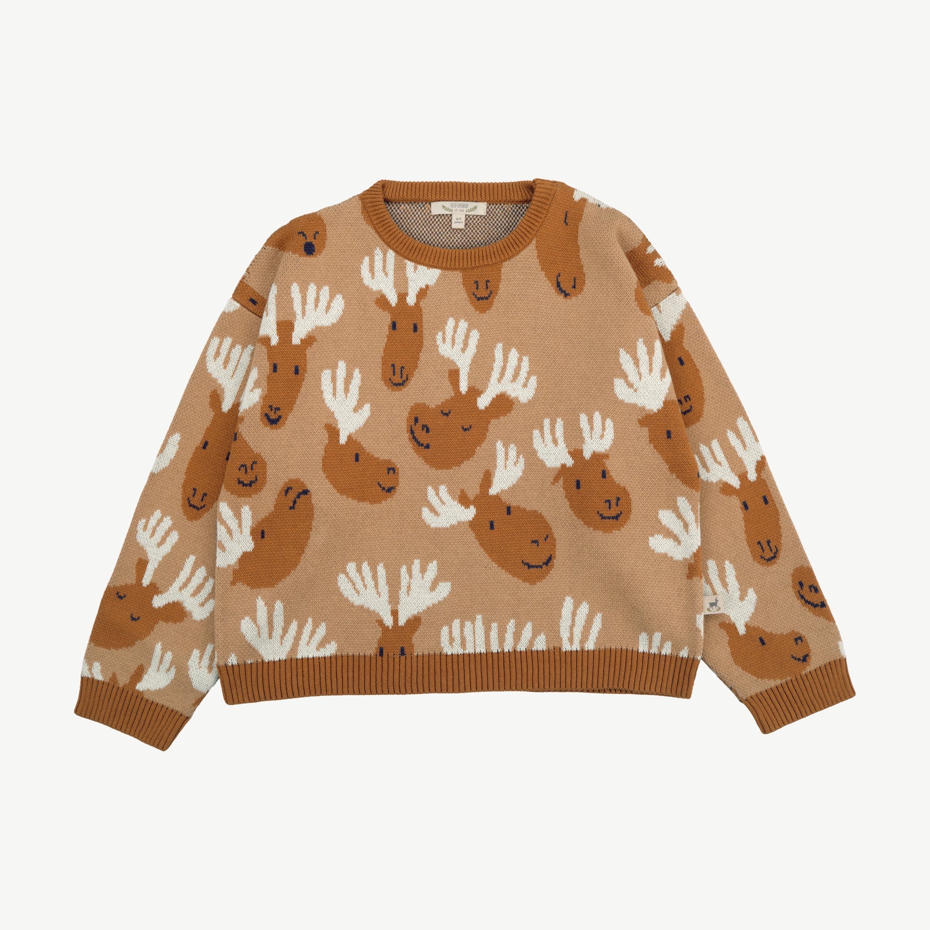 Knit Sweater - Moose Mosaic Beige