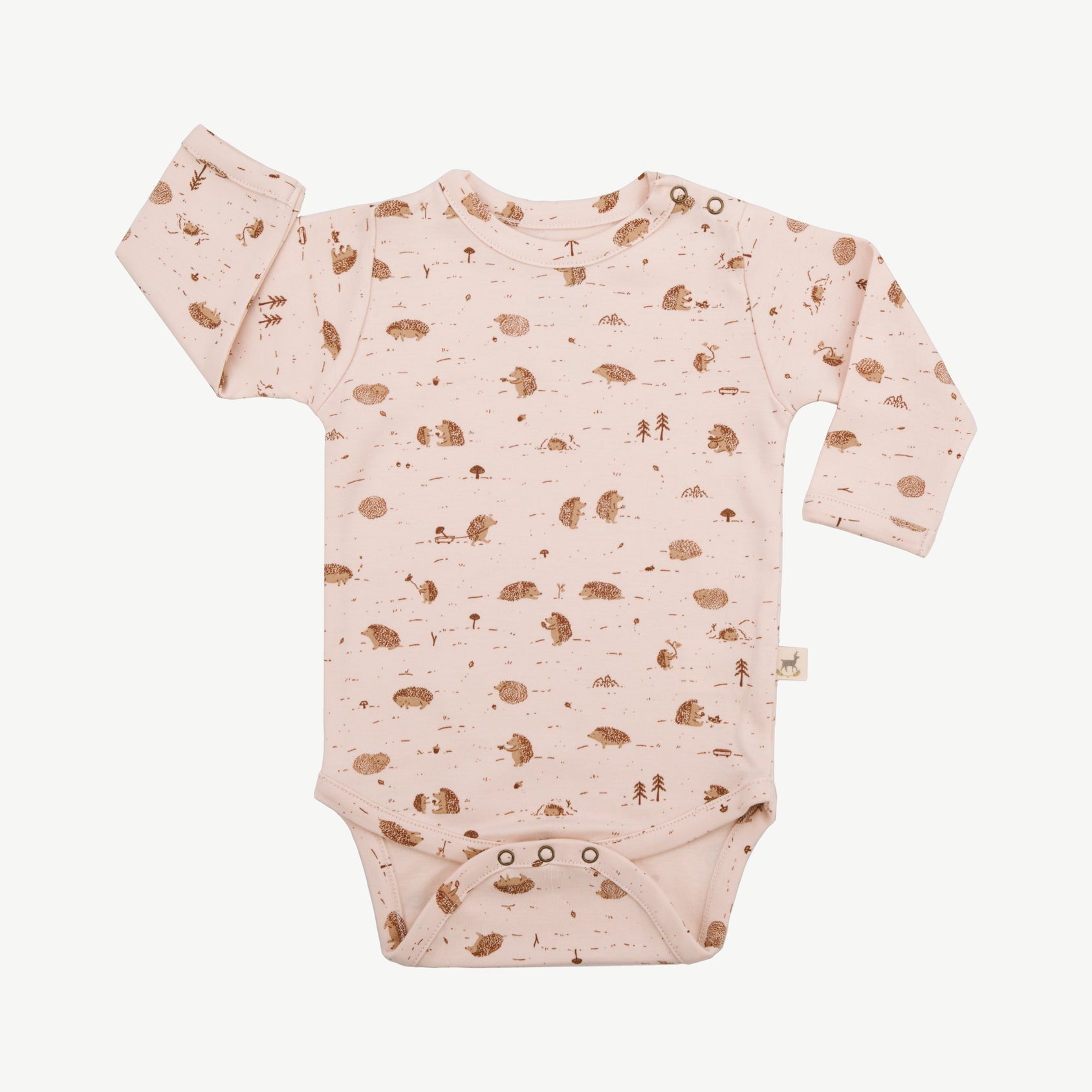 Onesie - Woodland Hedgies Soft Peach