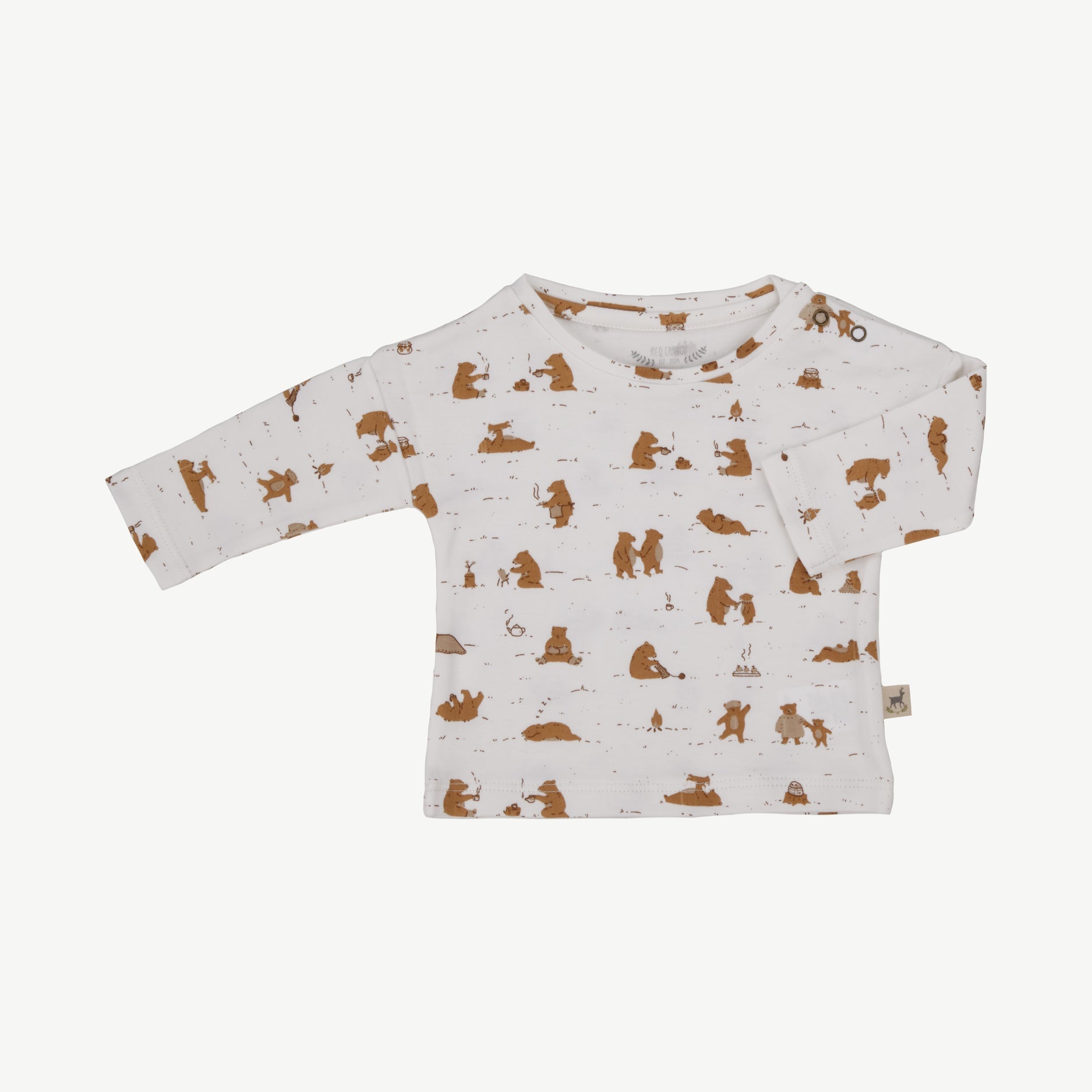 Long Sleeve T-shirt - Cozy Bears Ivory