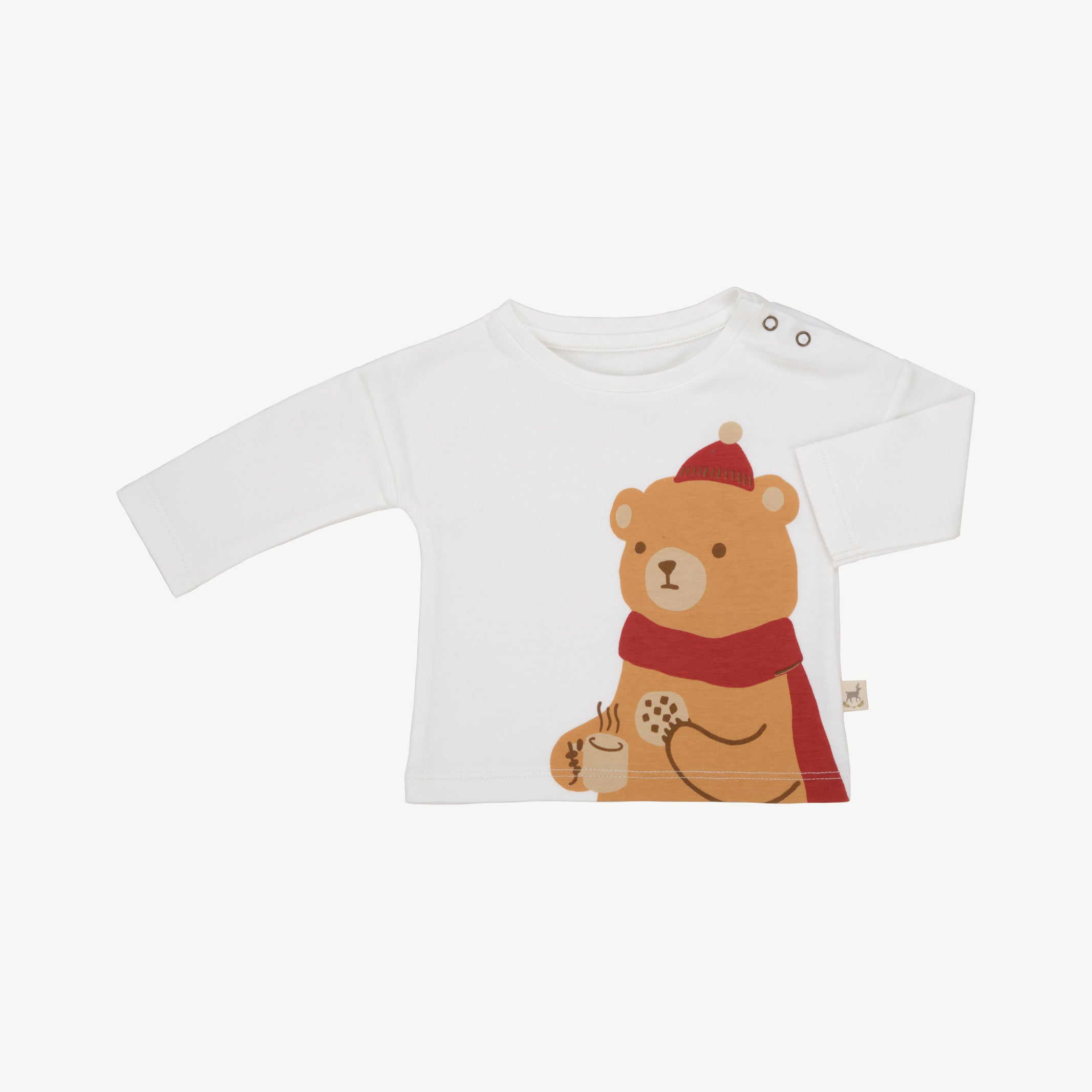 Long Sleeve T-shirt - Cozy Bears Focal Ivory