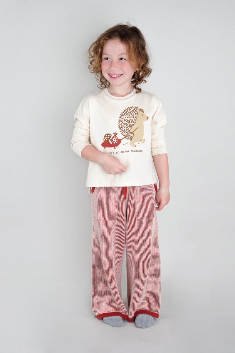 Oversized T-shirt - Woodland Hedgies Focal Light Beige