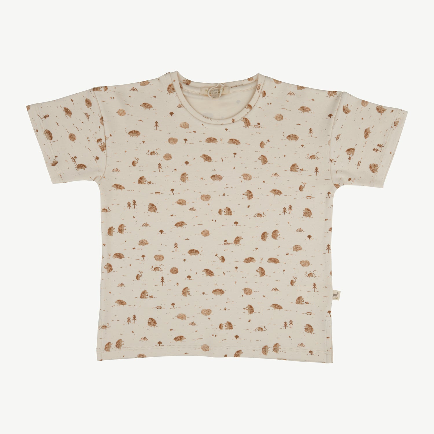 Short Sleeve T-shirt - Woodland Hedgies Tapioca