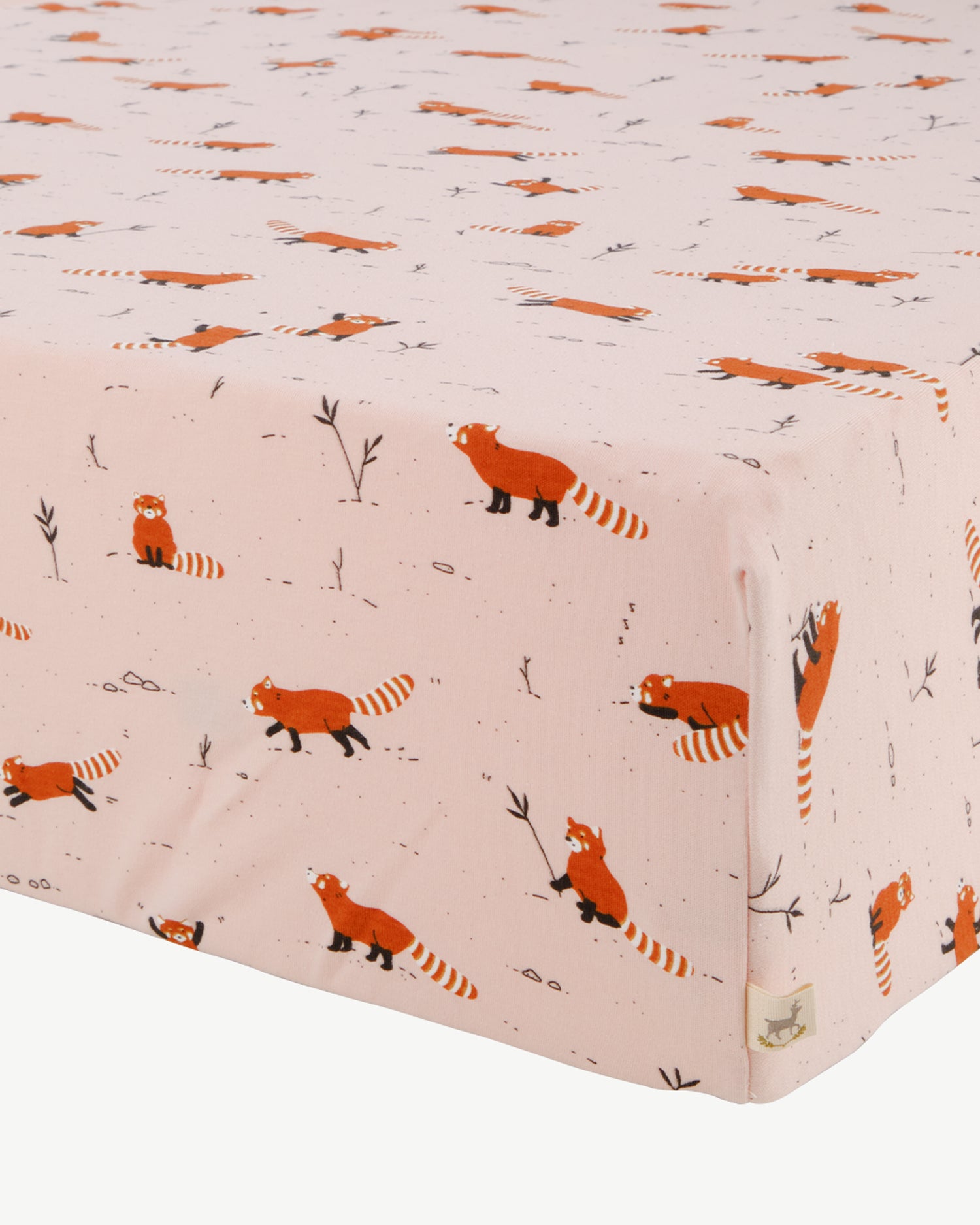 Crib Sheet -Joyful Panda - Peach Whip