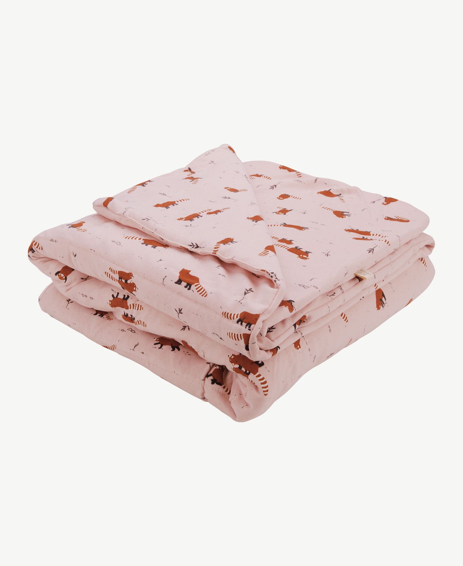 Padded Blanket -Joyful Panda - Peach Whip