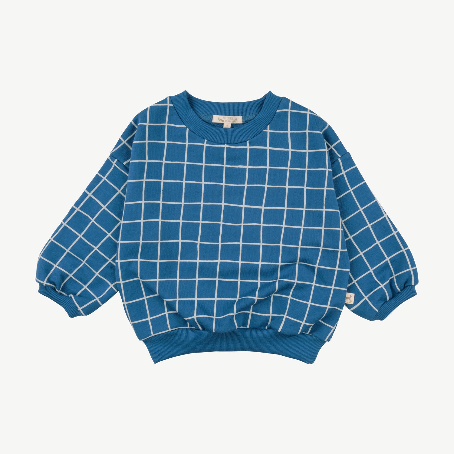 'mountain checks' dark blue sweatshirt