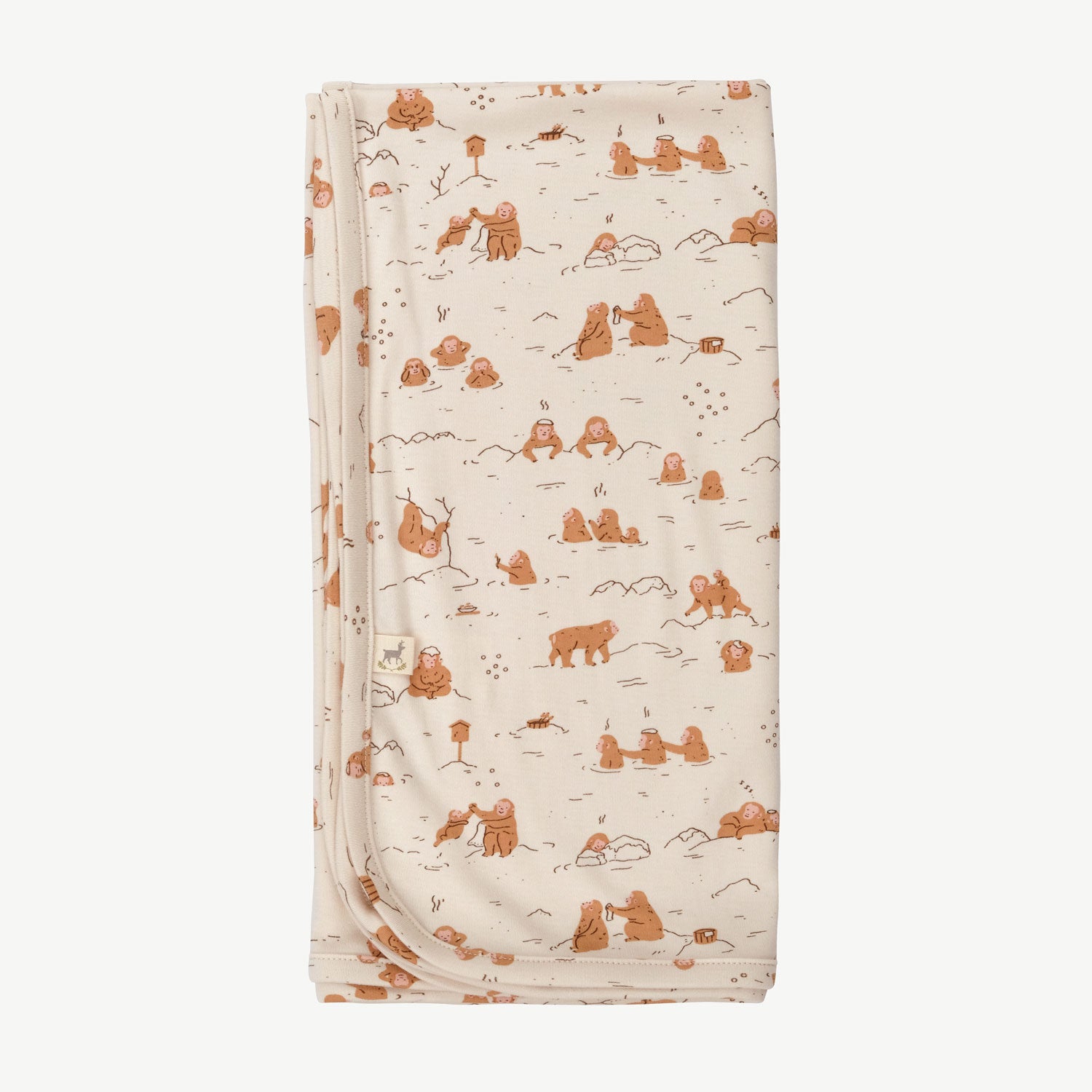'monkey snow day' sandshell blanket