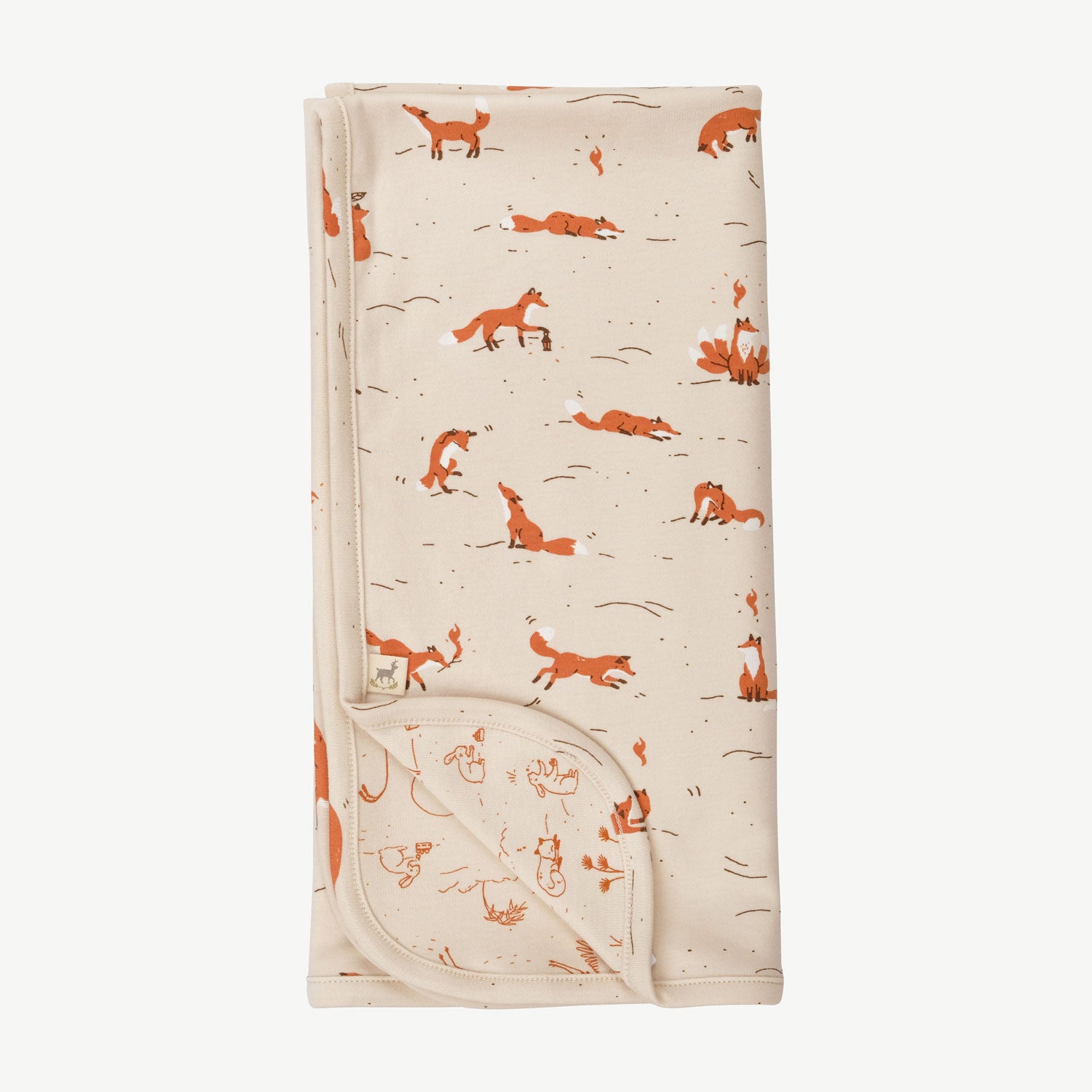 'mountain kitsune (foxes)' sandshell double sided blanket