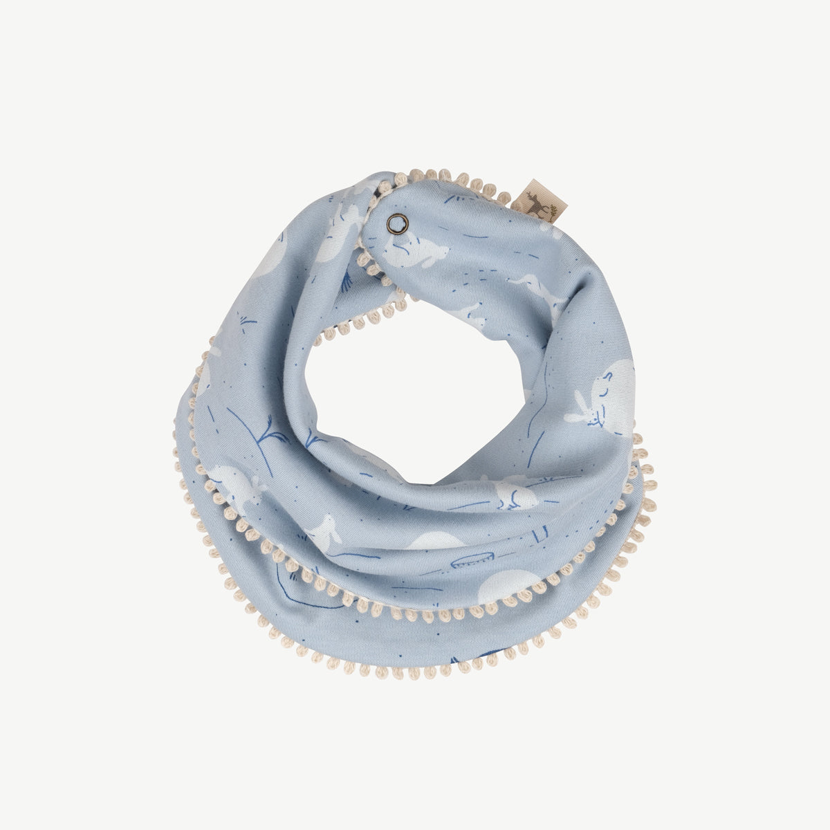 'moonlit usagi (hares)' celestial blue bandana