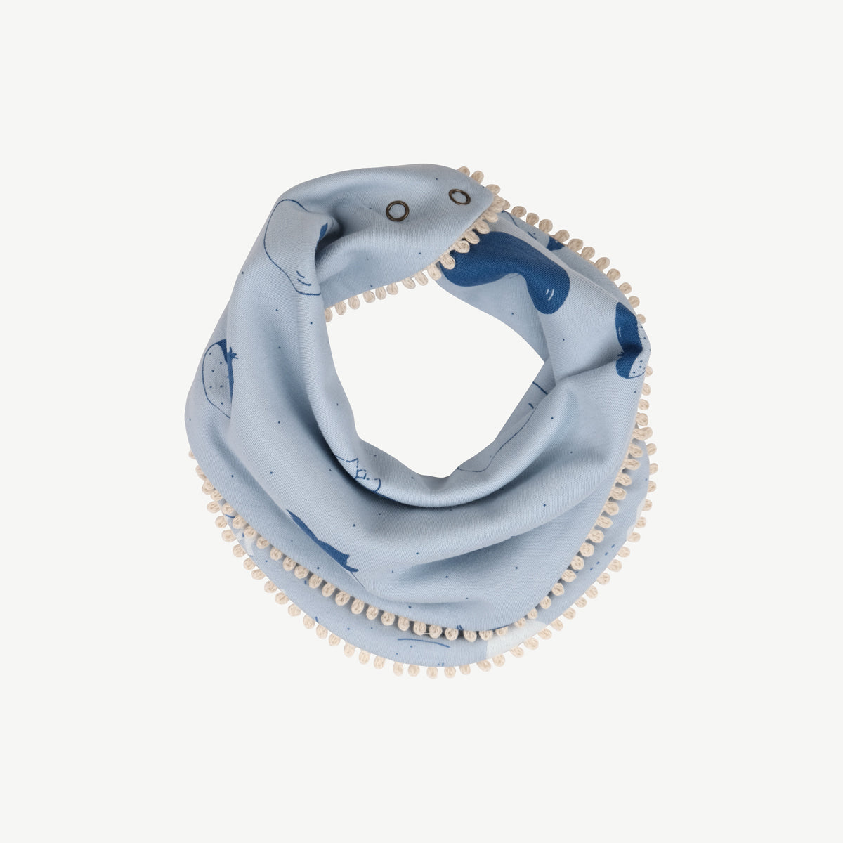 'moonlit usagi (hares)' celestial blue bandana