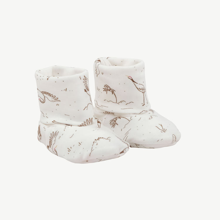 'tsuru ballet (cranes)' ivory booties