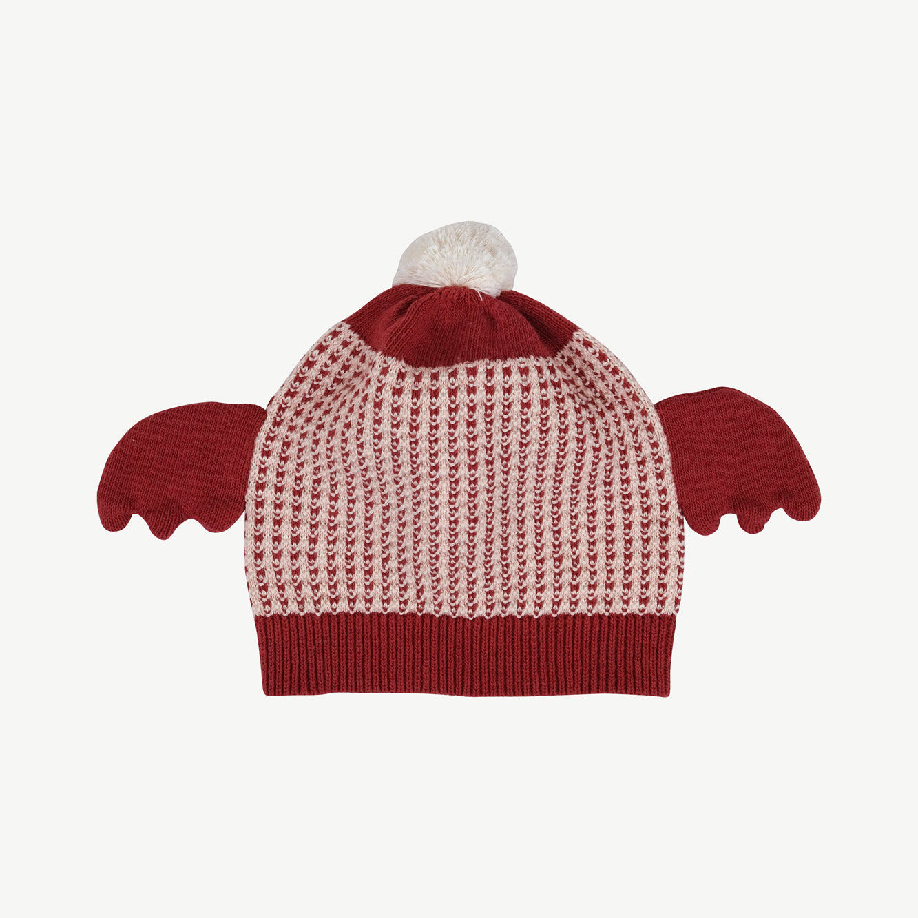 'multi' tibetan red knit wings baby beanie